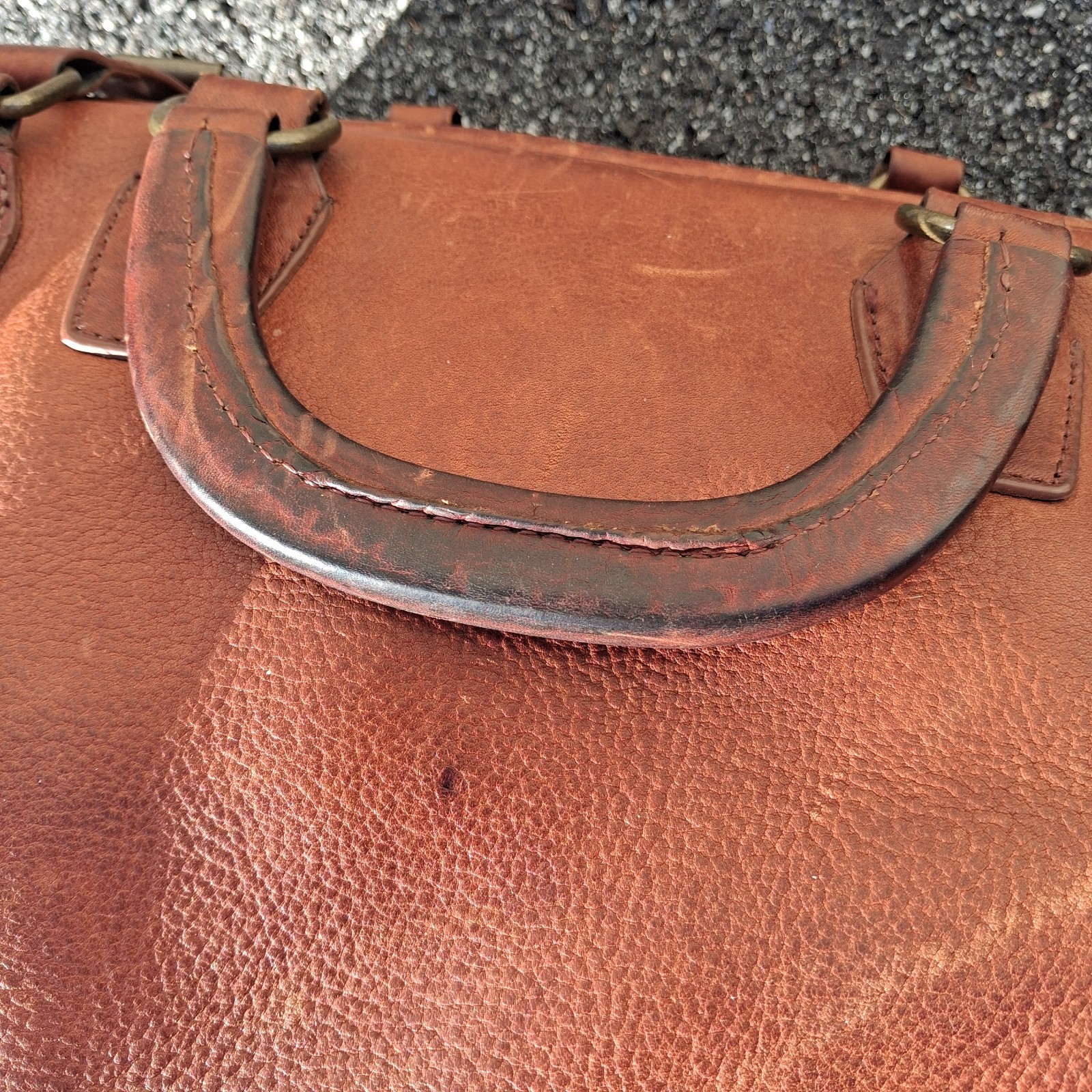 Duluth Trading Heavy Leather Doctor Bag Weekender Gladstone Briefcase Traveler