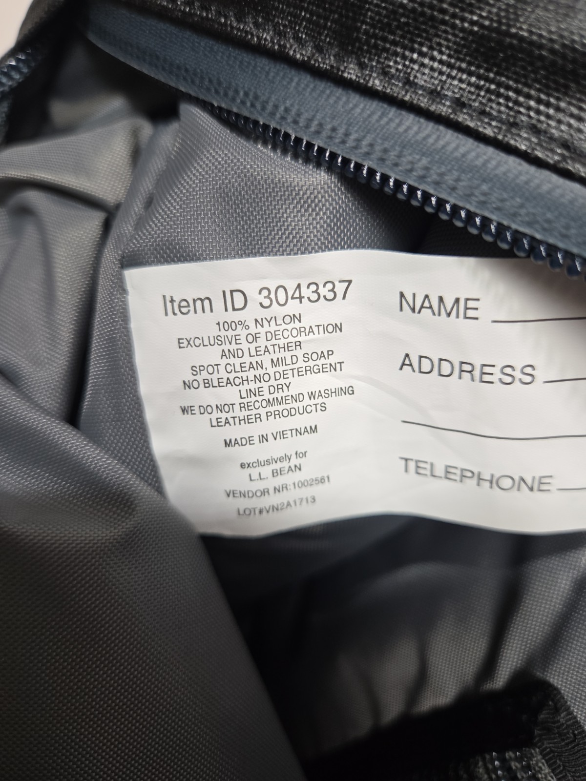 LL Bean Adventure Tote Bag Convertible Backpack Black Nylon Water Resistant
