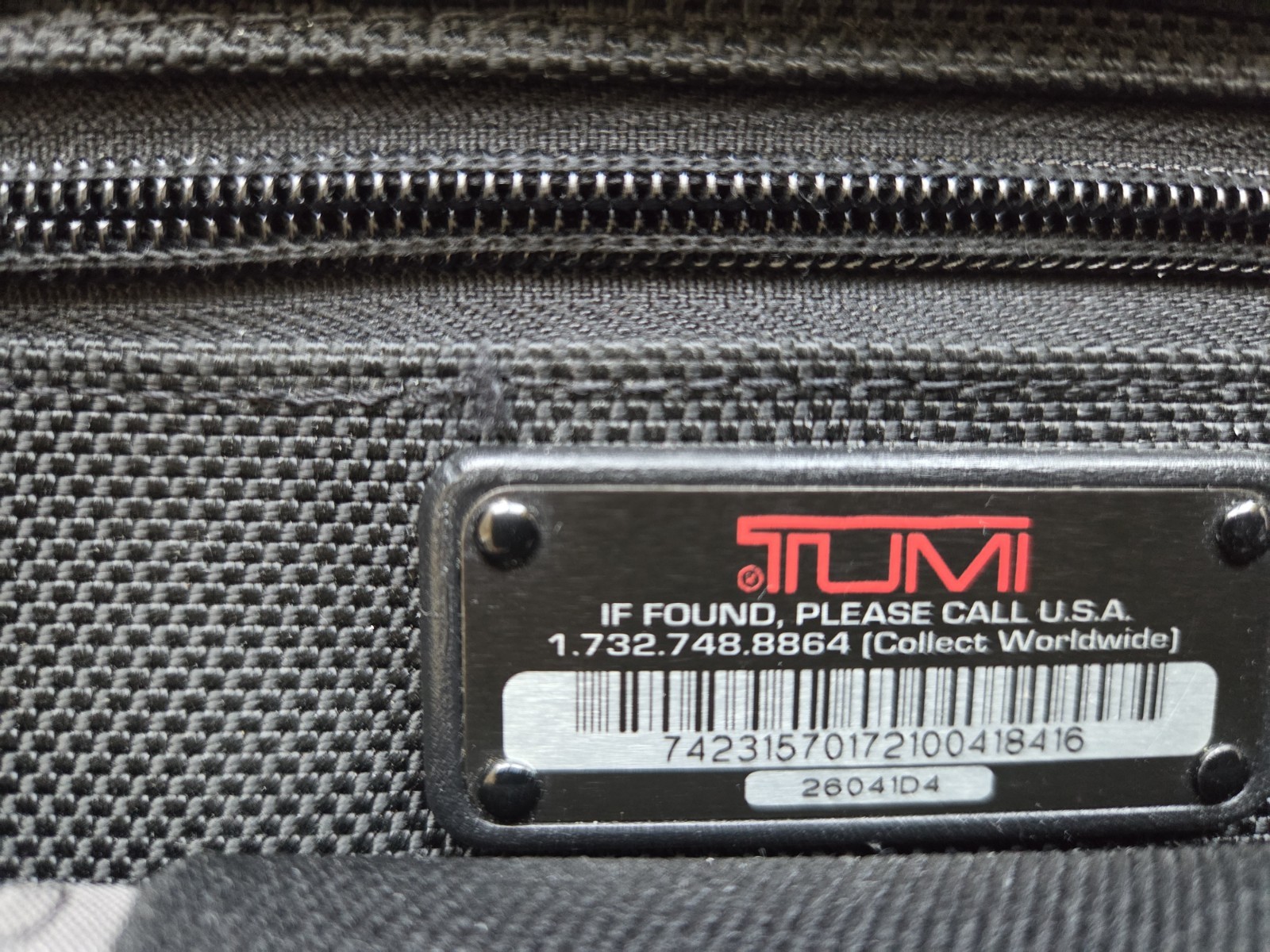 TUMI Alpha Black Canvas Expandable Laptop Briefcase Crossbody 26041D4