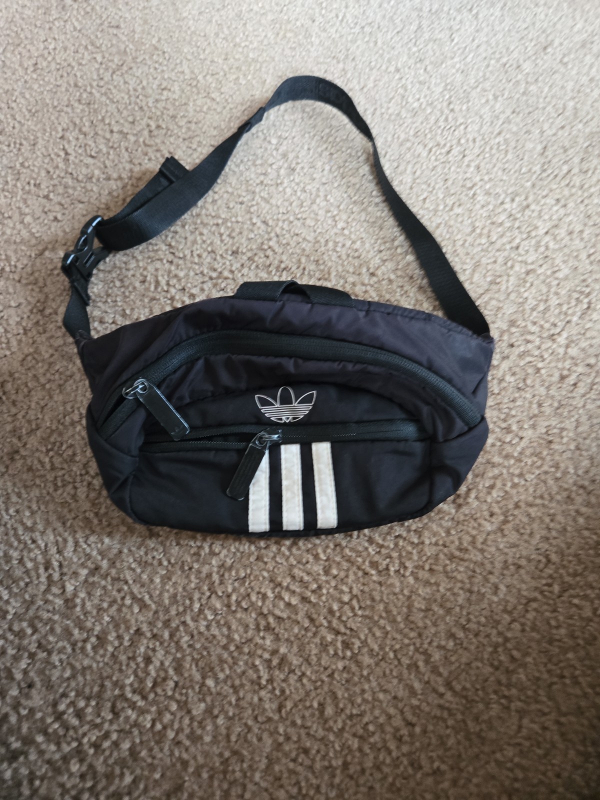 adidas Originals National Waist Pack Fanny Travel Bag Black White New