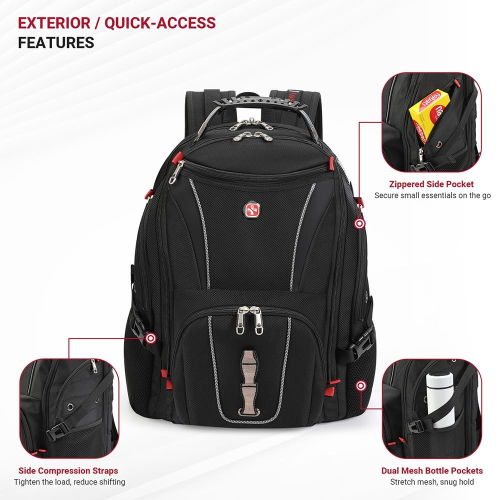 star cloud 17 Inch Travel Laptop Backpack,Business Tech Backpack with USB & T…