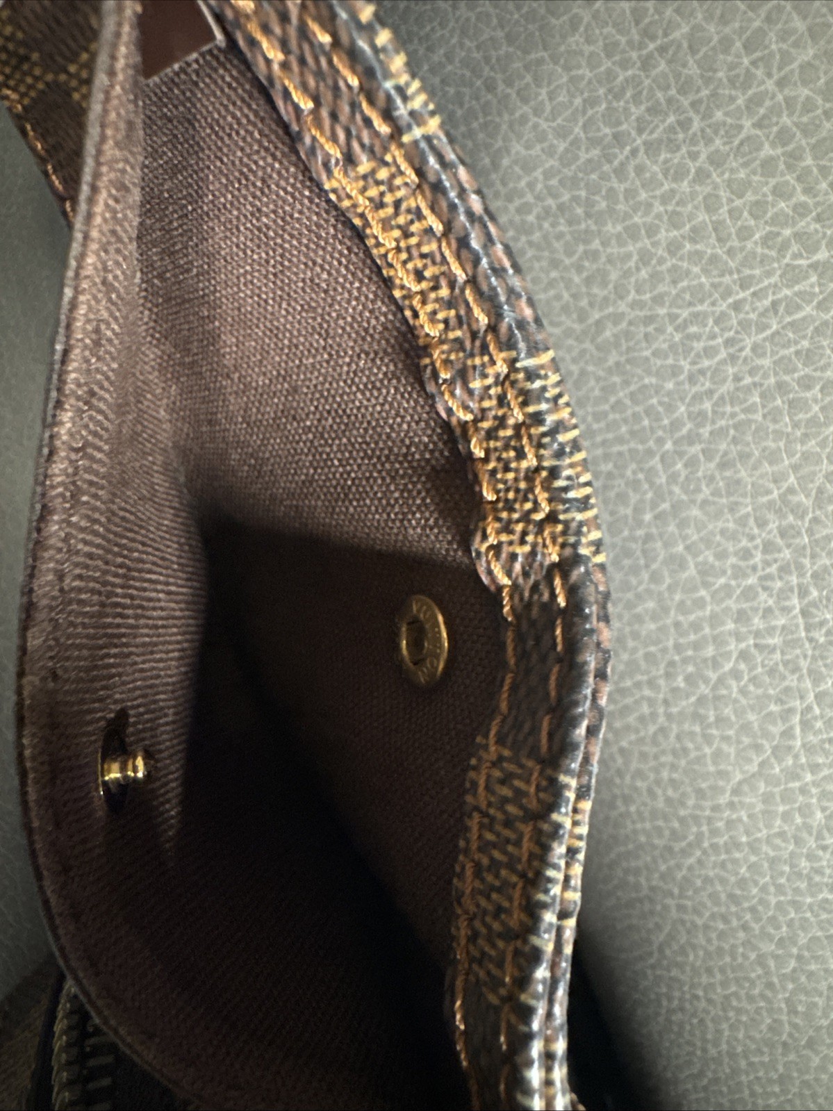 Authentic Louis Vuitton Damier Ebene Geronimos Shoulder Belt Sling Crossbody Bag