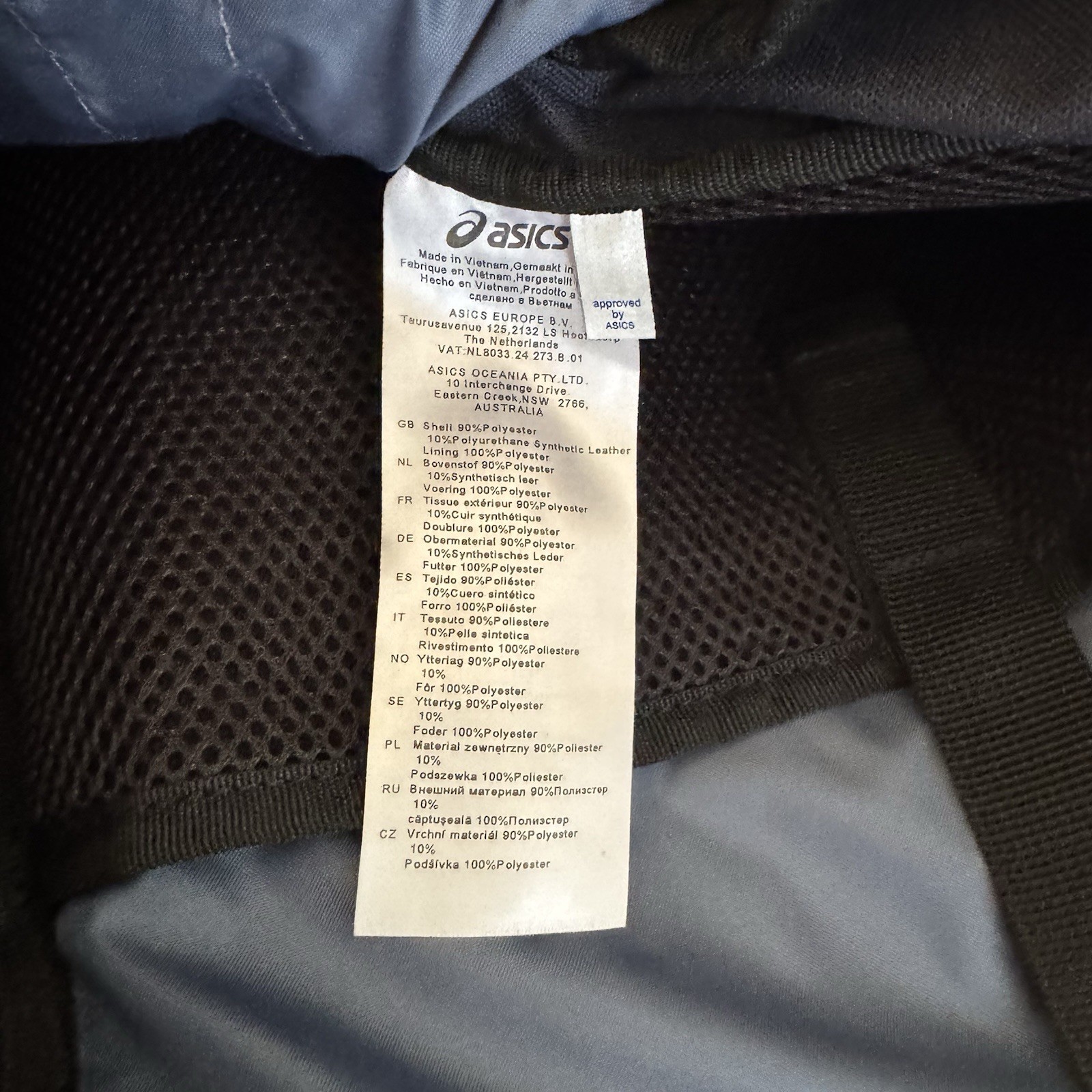 ASICS Backpack Large Navy Blue IAAF Continental Cup 2018 Team Bag