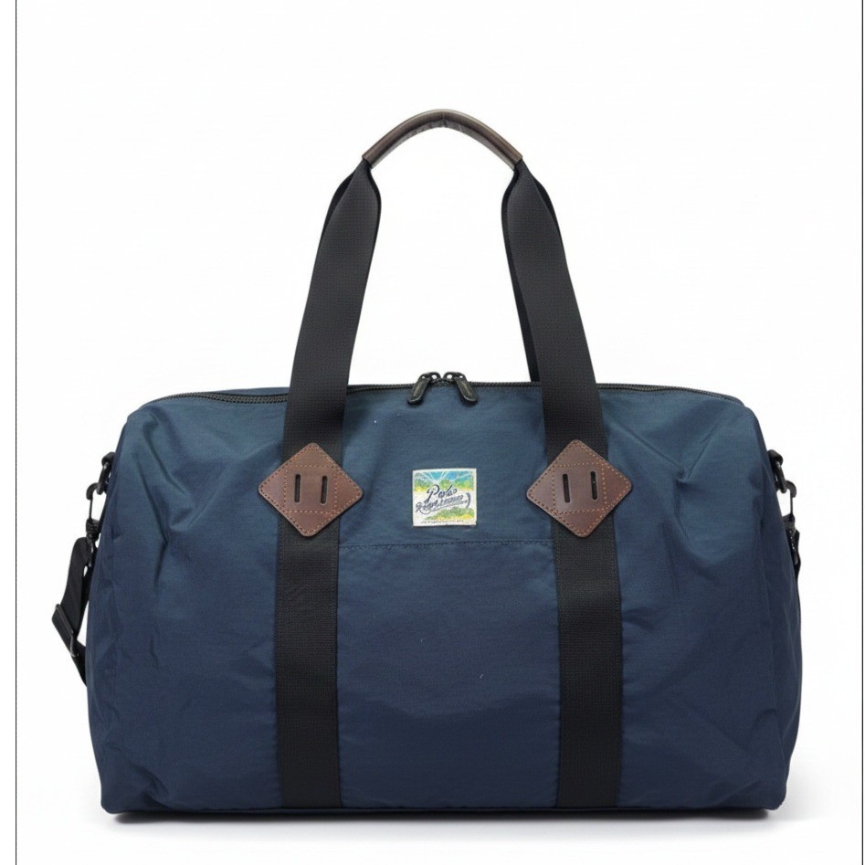 Polo Ralph Lauren Navy Blue Nylon Quilted Duffel Bag Weekender Travel RARE NWT