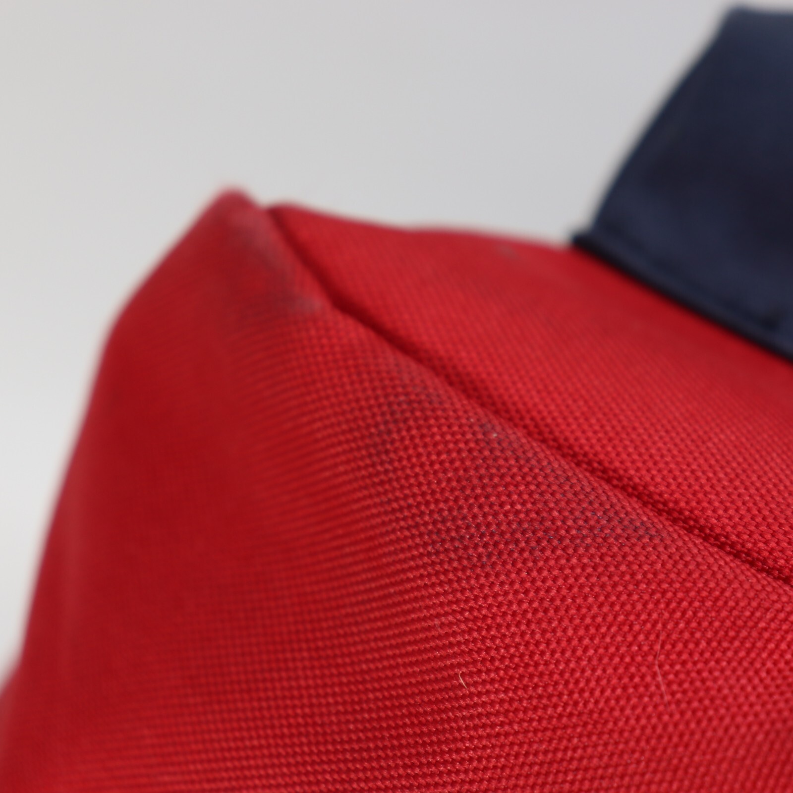 Herschel Backpack Packable Daypack 24.5 Navy Blue Red Canvas Padded Straps Lined