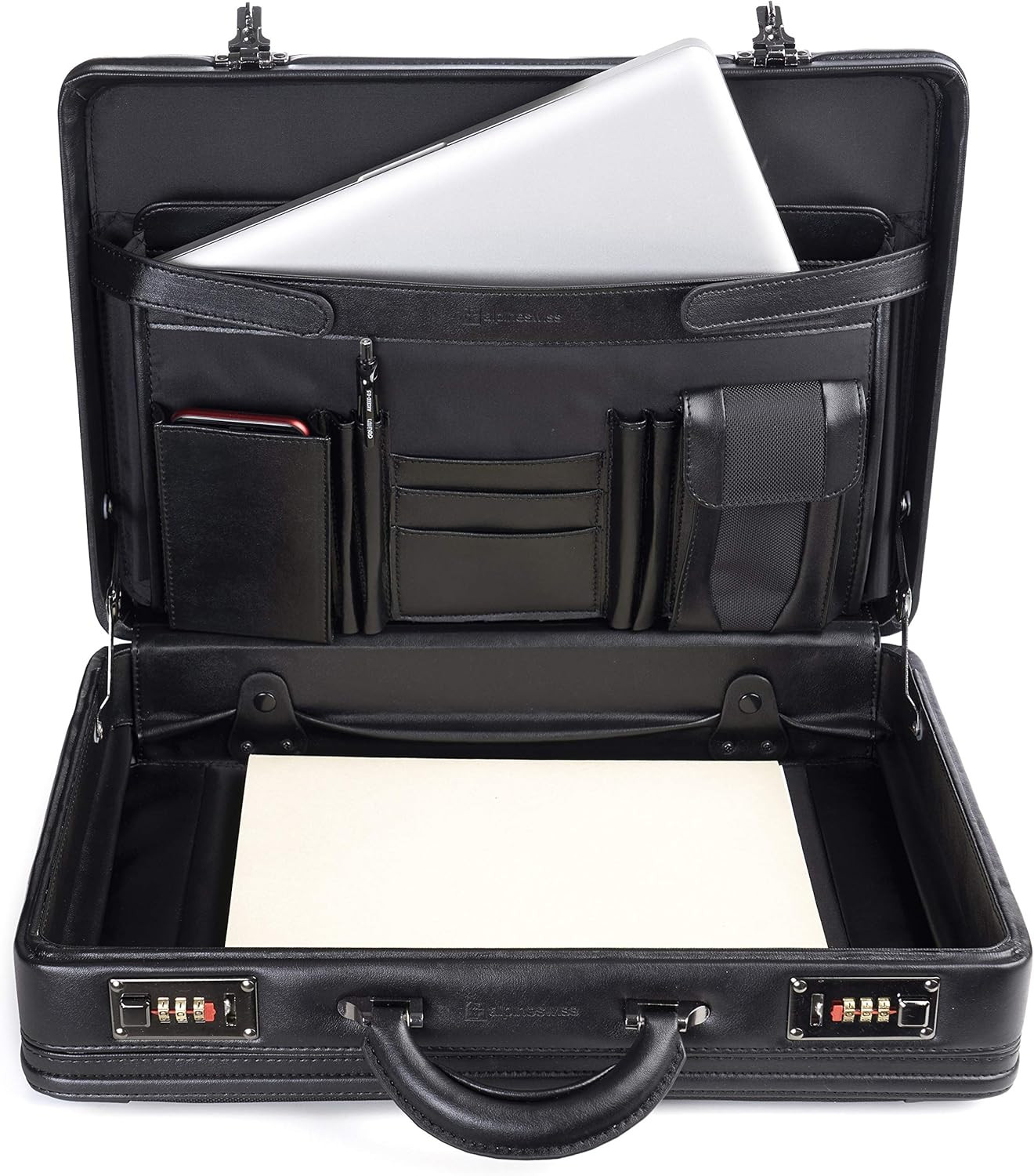 Mens Briefcase | Hard Side Business Case | Expandable Attache Case for Men | Dua