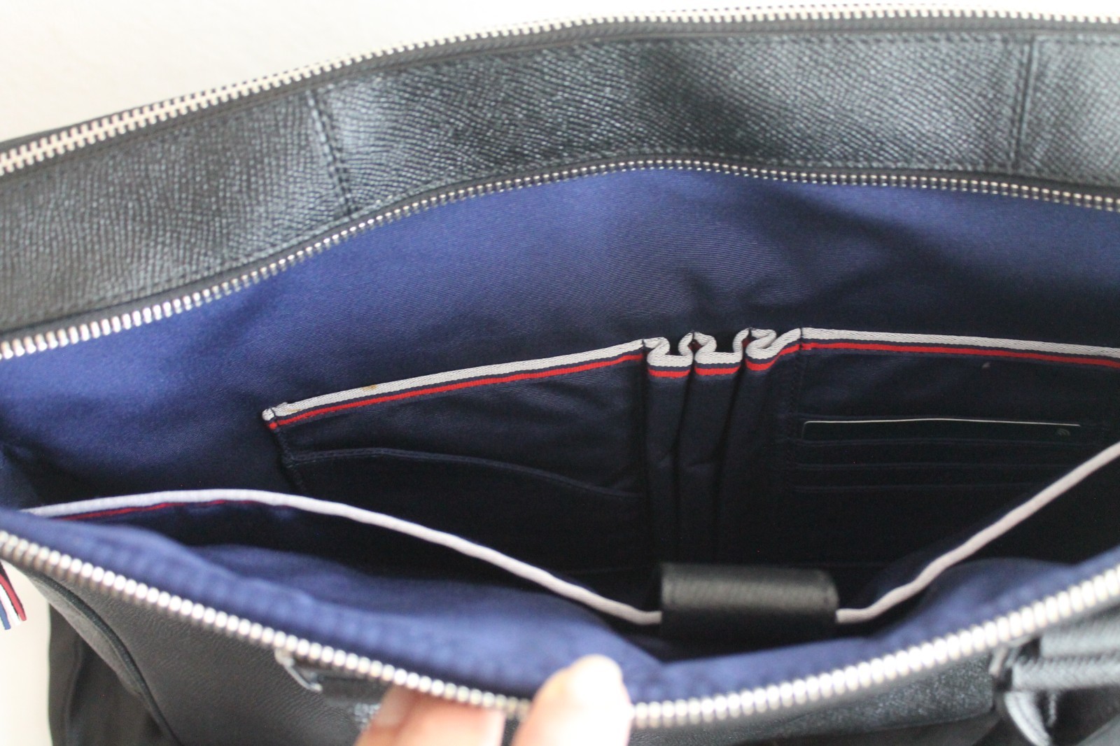 Cole Haan American Airlines Black Leather Attaché’ Briefcase Bag NEW!
