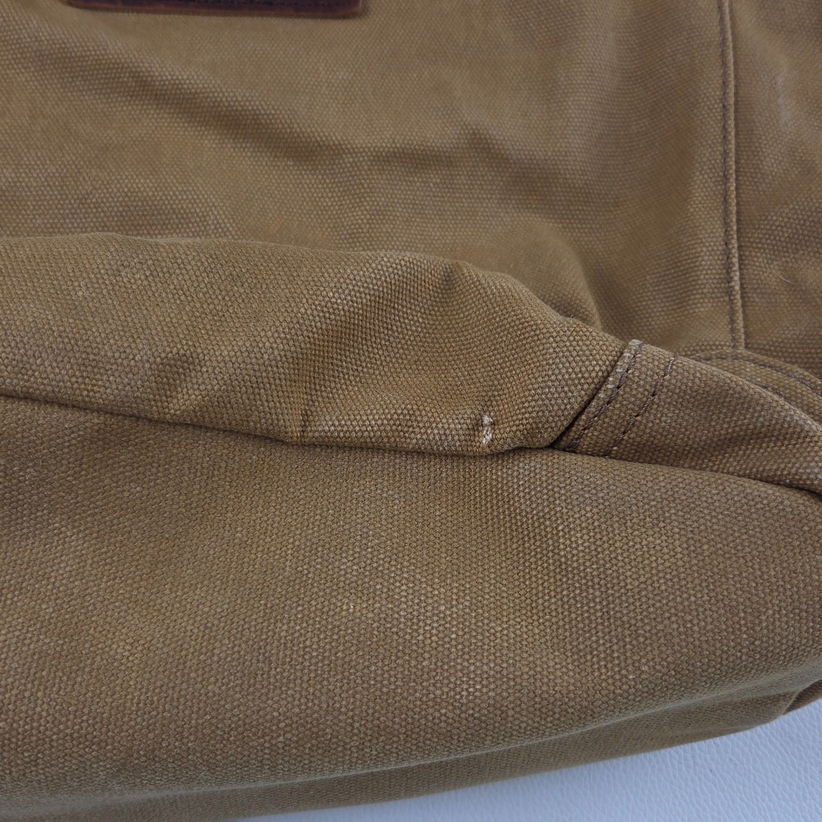 Ducks Unlimited Canvas Backpack Rucksack Field Bag Tan Leather Daypack Rugged