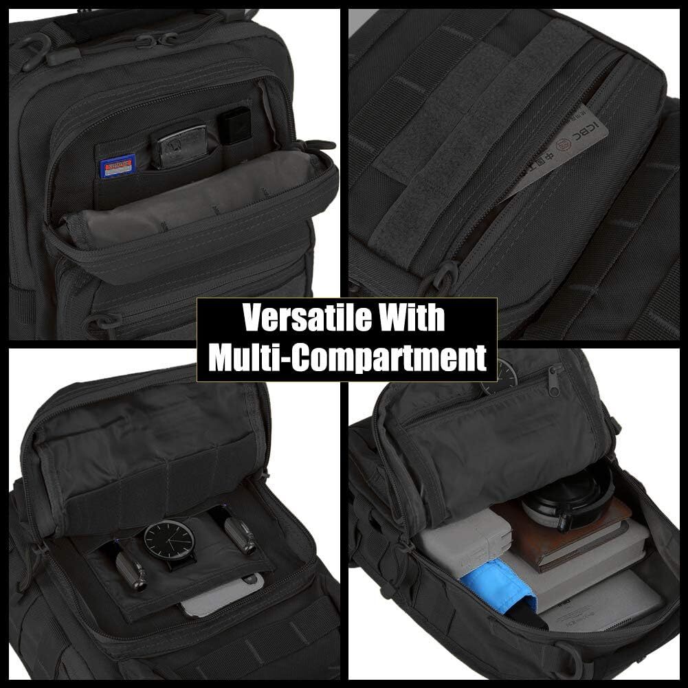 Tactical Sling Bag Backpack Military Shoulder Sling Pack Molle EDC Crossbody Bag