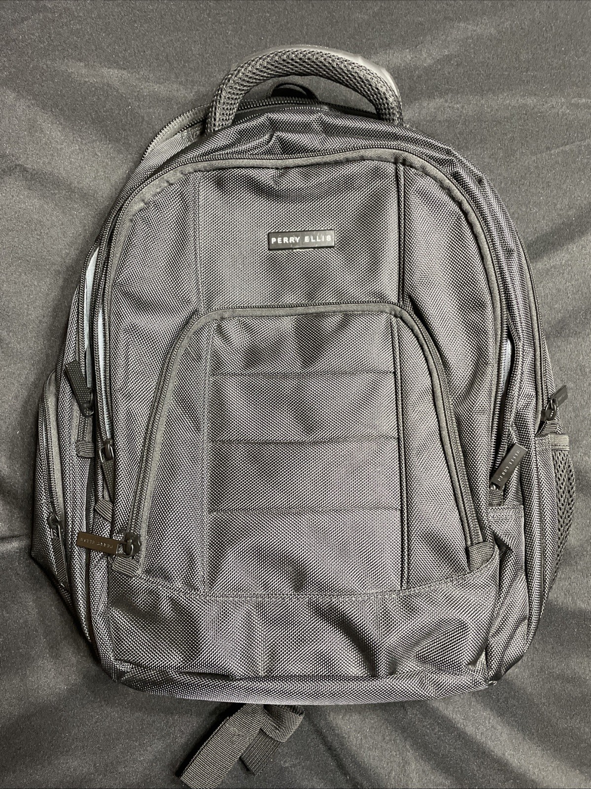 Perry Ellis 17.5” Laptop Backpack – Black Travel Bag, Like New