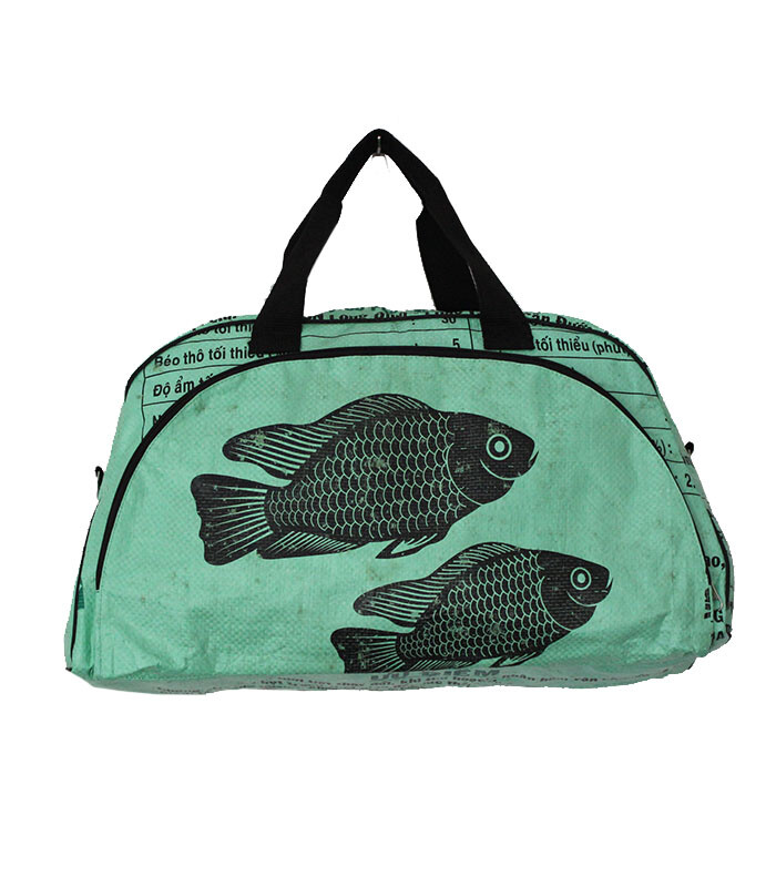 Recycled Fish Feed Deluxe Cabin Size Travel Bag Fair Trade from Cambodia