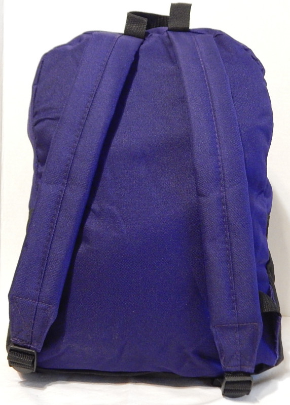 Backpack Basic Style Galaxy Design Blue Black Trim 17 x 5 x 12