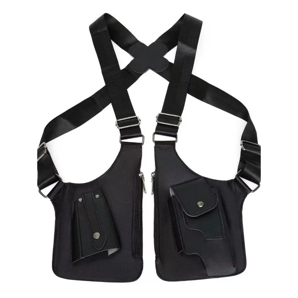Adjustable Anti-Theft Underarm Shoulder Bag PU Leather Wallet Holster Bag