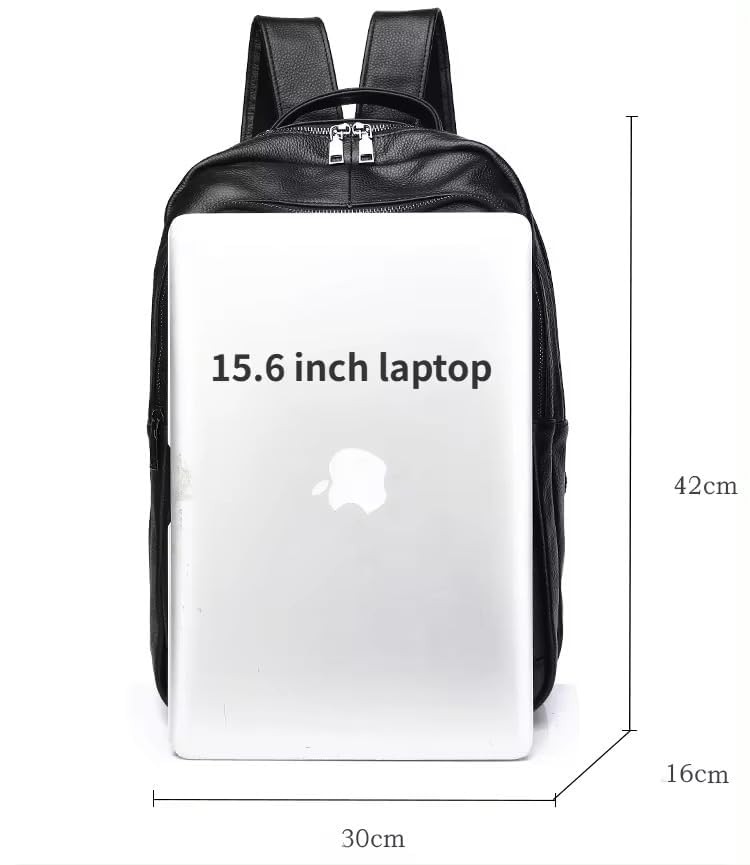 Men’s Genuine Leather Backpack 156 Inch 396cm Laptop Rucksack Shoulder Bag…