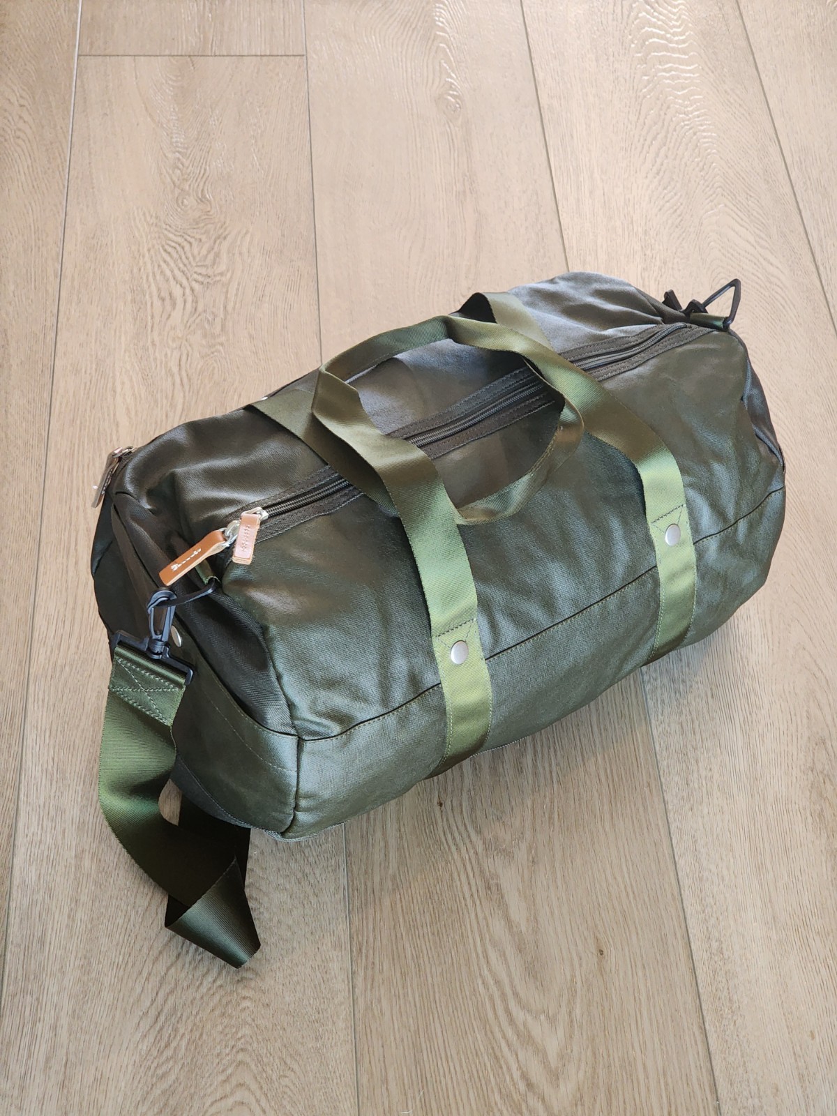 Fred Perry Men’s Duffle Bag Classic Vintage Army Green Shoulder Retro Gym Waxed