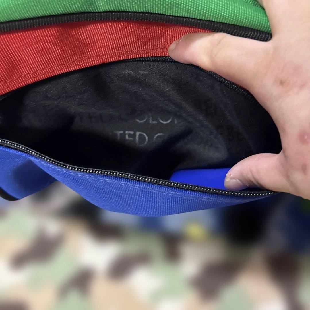 Vintage 1990s Benetton Shoulder Bag Multicolor Crossbody UCB Logo Japan Rare