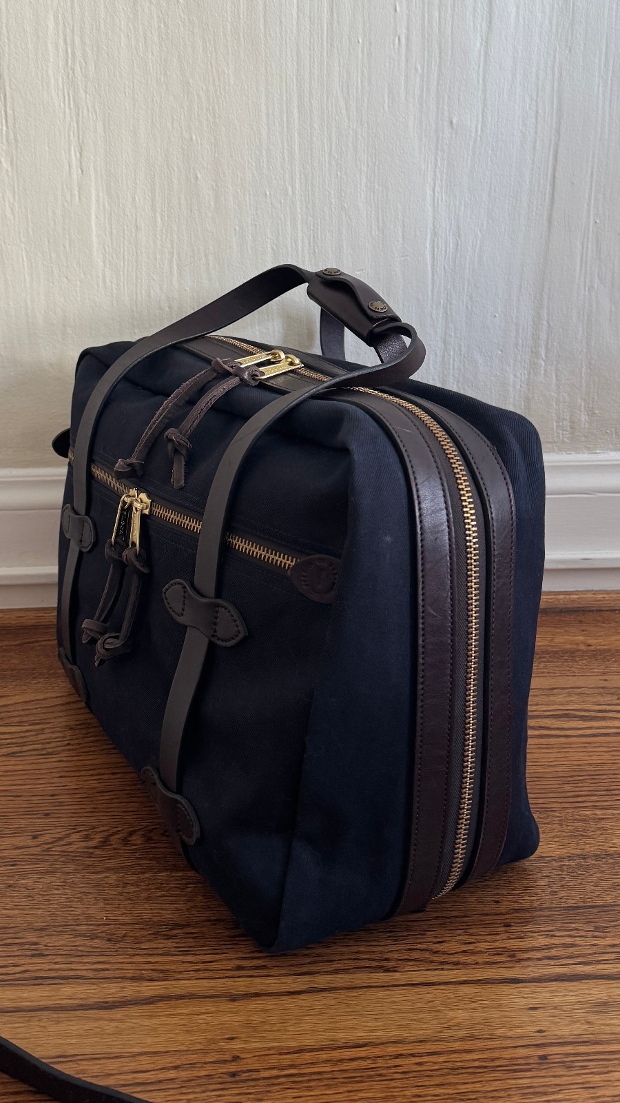 Filson Small Rugged Twill Pullman Suitcase Navy Made in USA Rare Outstanding