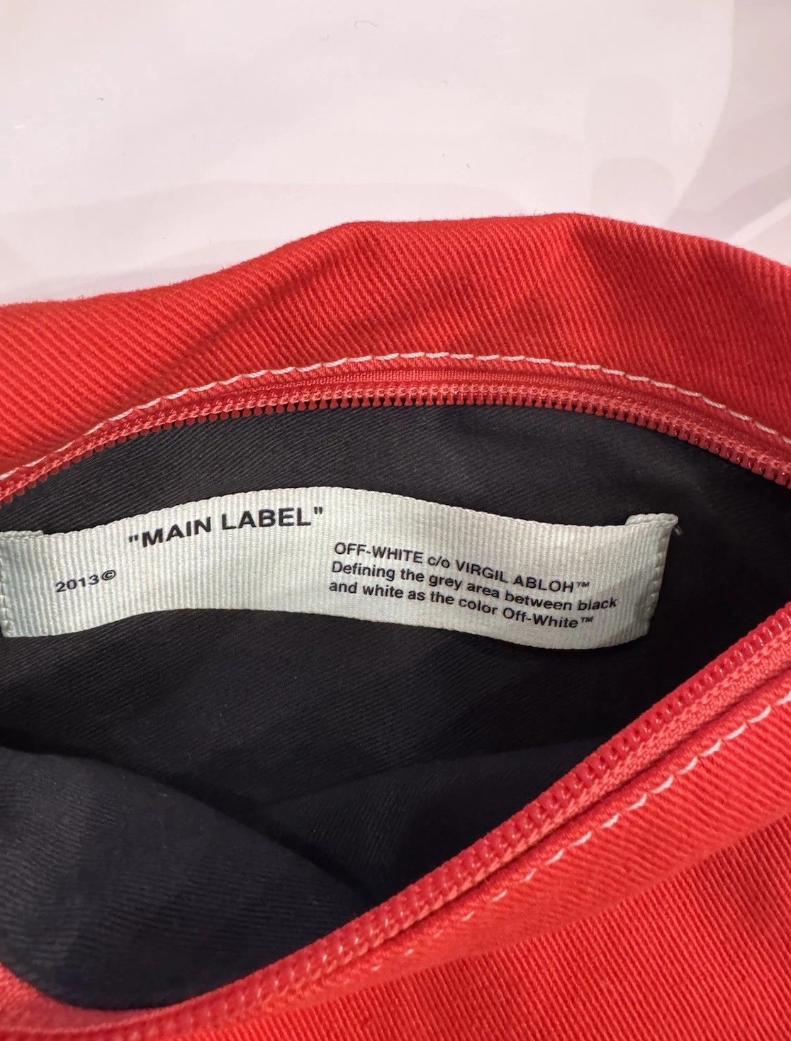 Off-White – Logo-Print Cotton-Twill Messenger Bag – Red
