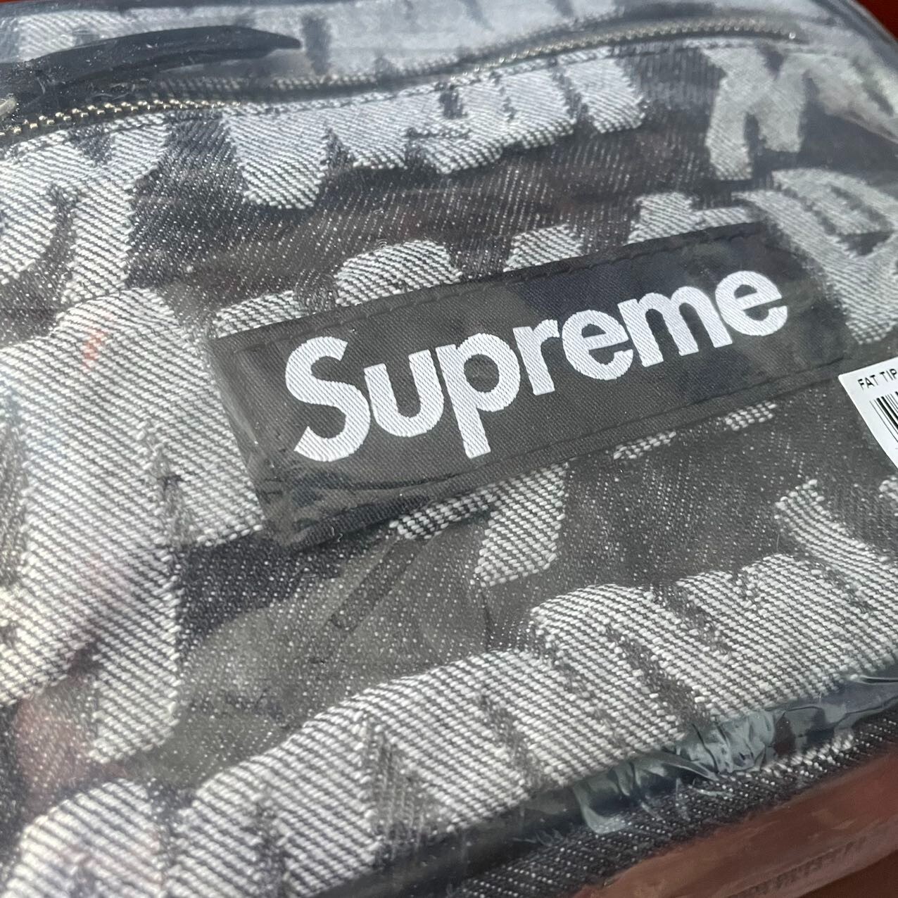*Sold Out* Supreme Fat Tip Jacquard Denim Waist Bag [Black/SS22][100% Authentic]