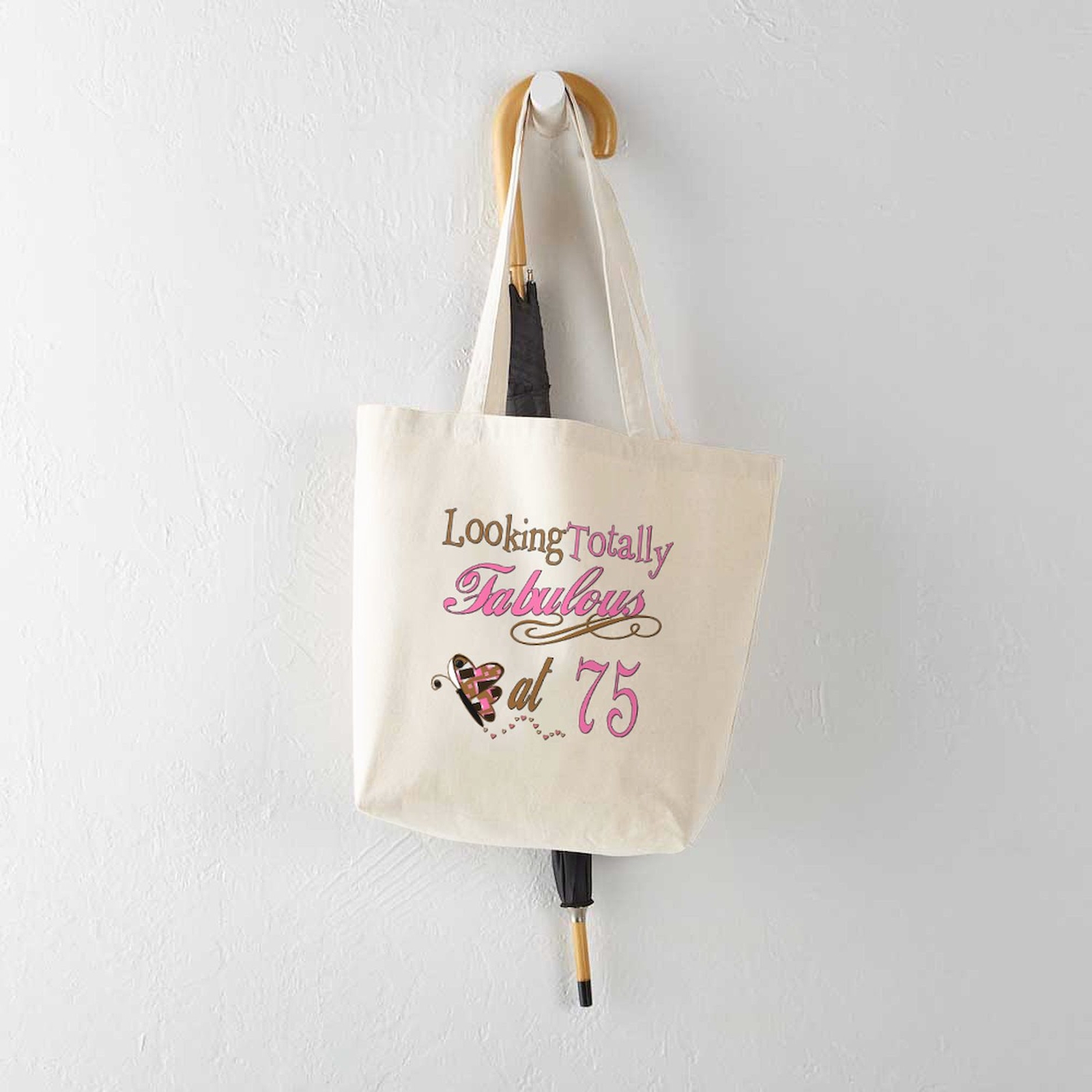 CafePress Fabulous 75Th Birthday Butterfly Tote Bag (254258609)
