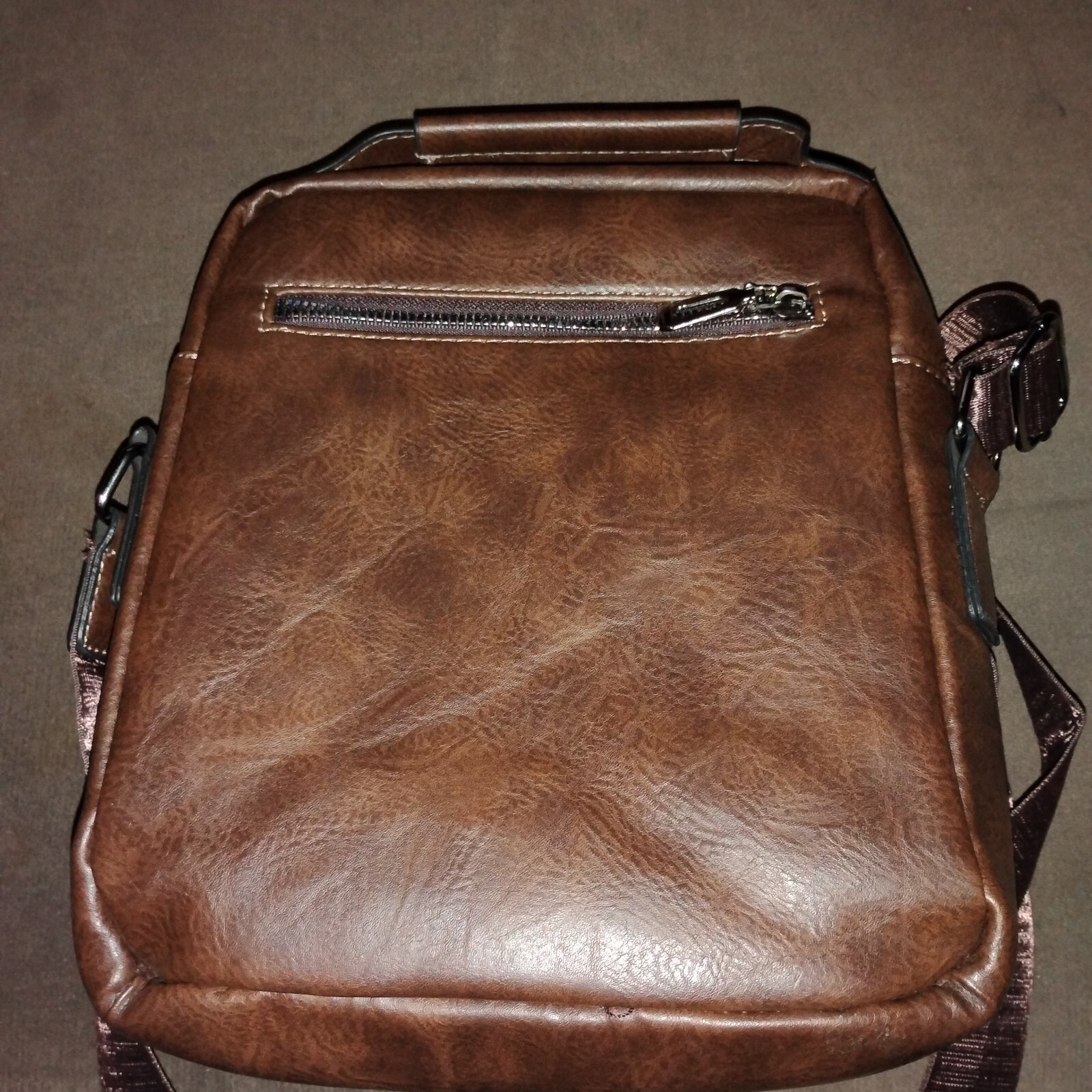 WEIXIER Men Crossbody Bag Shoulder Bag PU Leather Messenger Bag Handbag