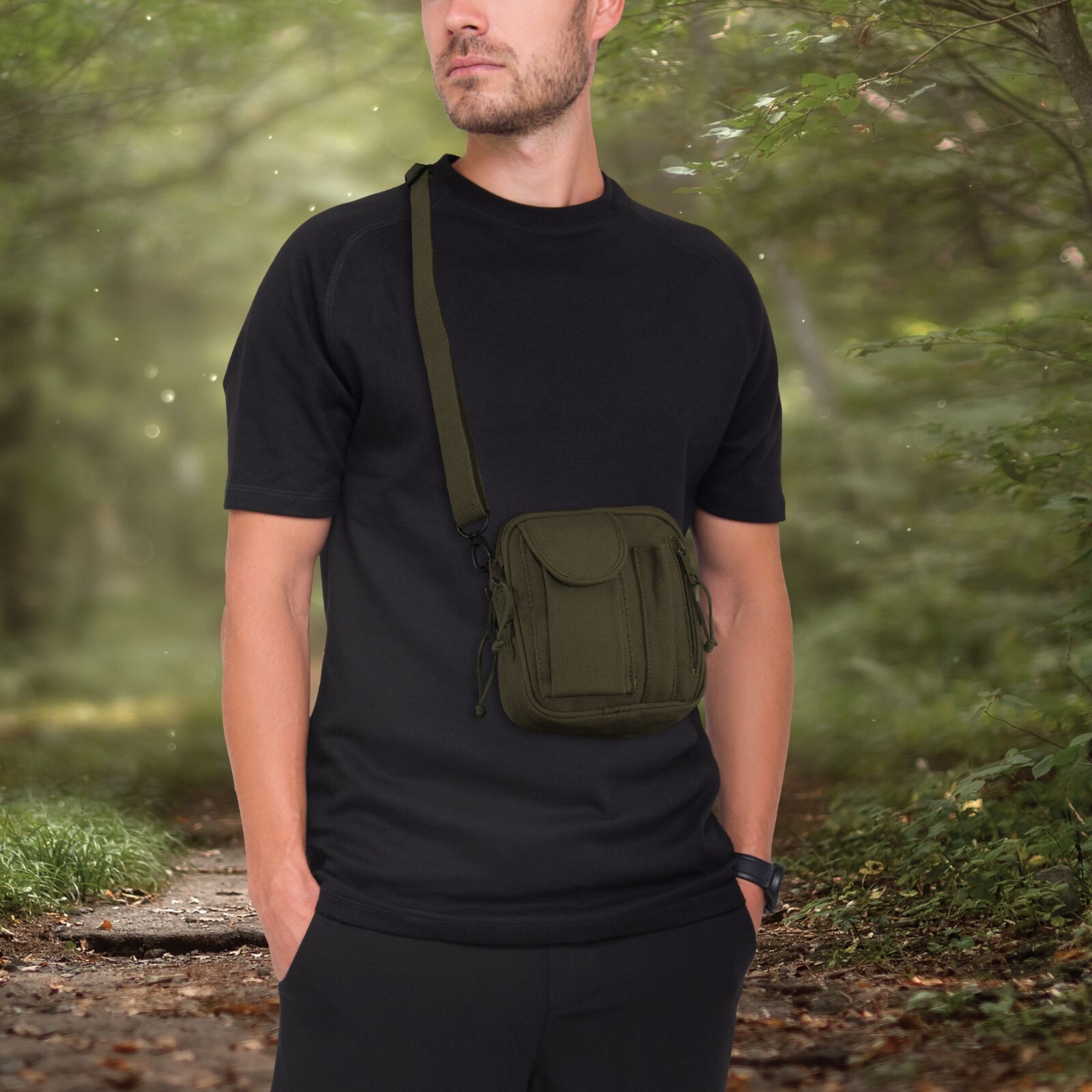 Rothco Tactical Organizer Shoulder Pouch Camo Field Bag Purse Travel Camping