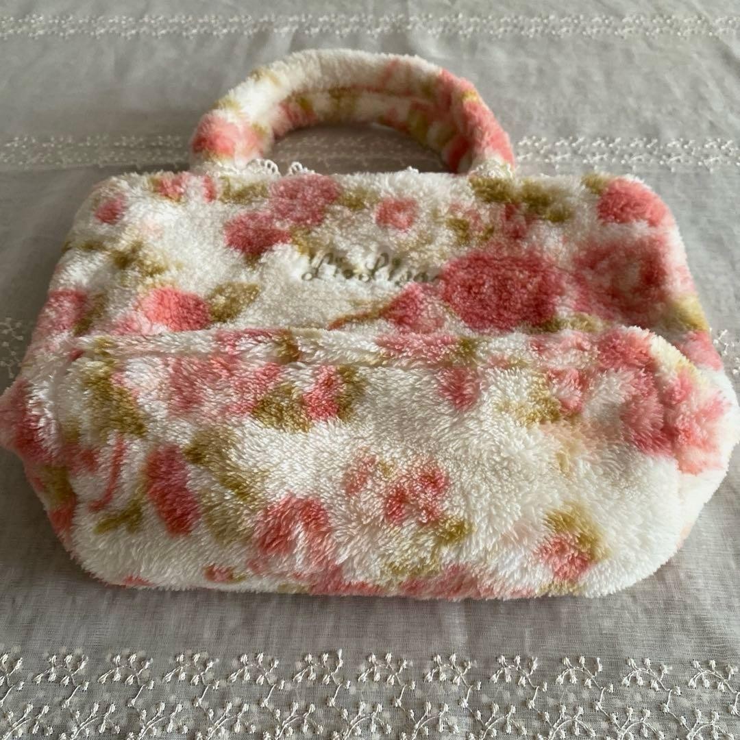 LIZ LISA fur tote bag floral pattern