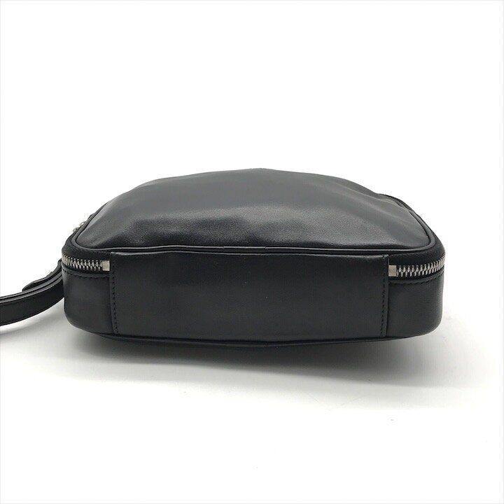 Dunhill Logo Embossed Leather Clutch Handbag Black Men’s Bag 22x13x5 cm