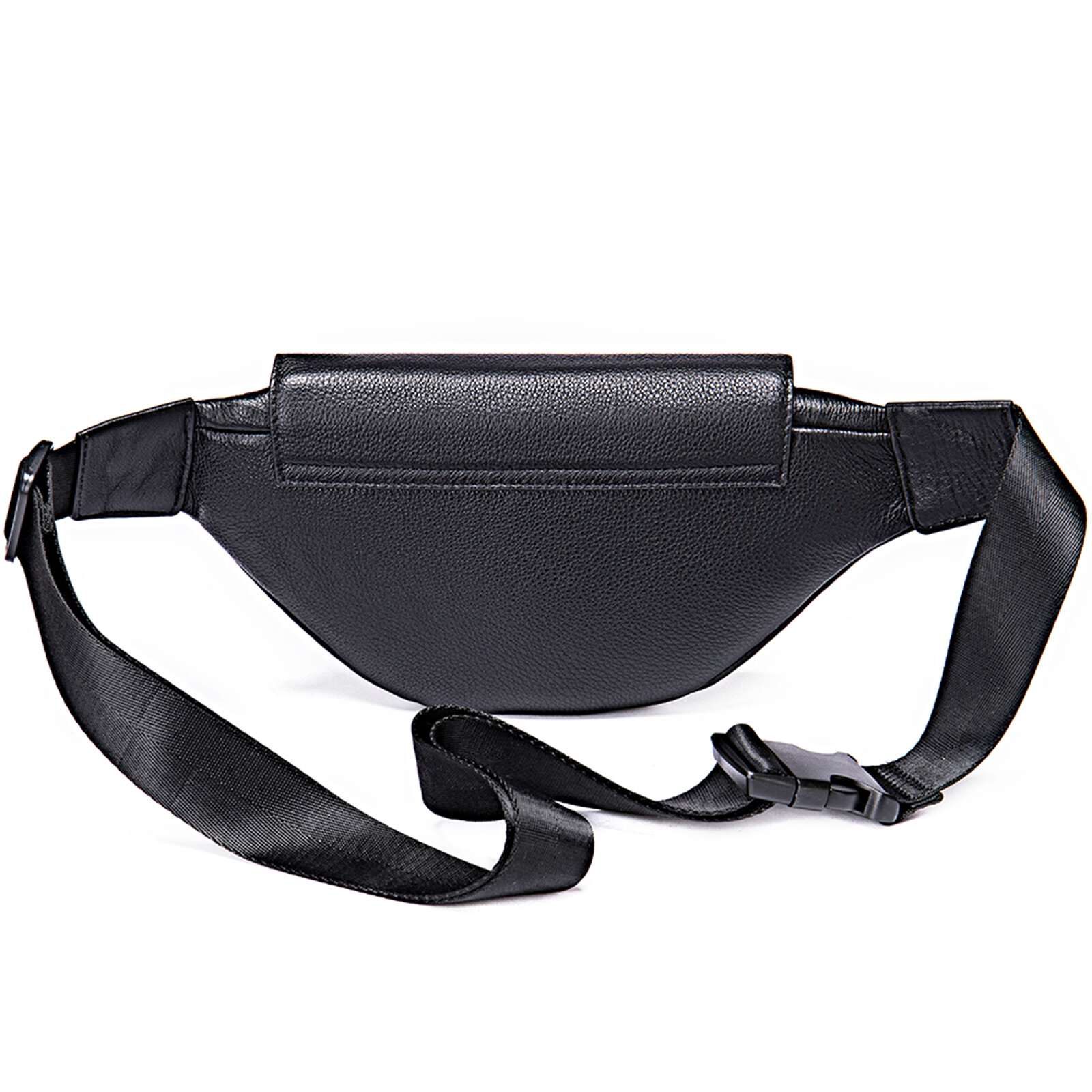 Men’s Leather Crossbody Chest Bag with Adjustable Strap and Multiple Pockets