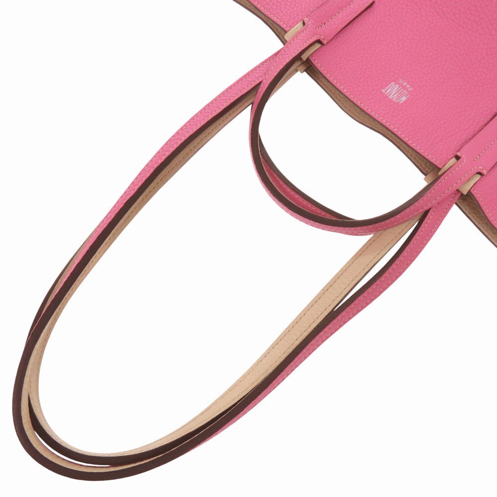 AUTHENTIC MOYNAT 241-003-495-8785 2WAY Quattro Reversible Tote Bag pink Leather