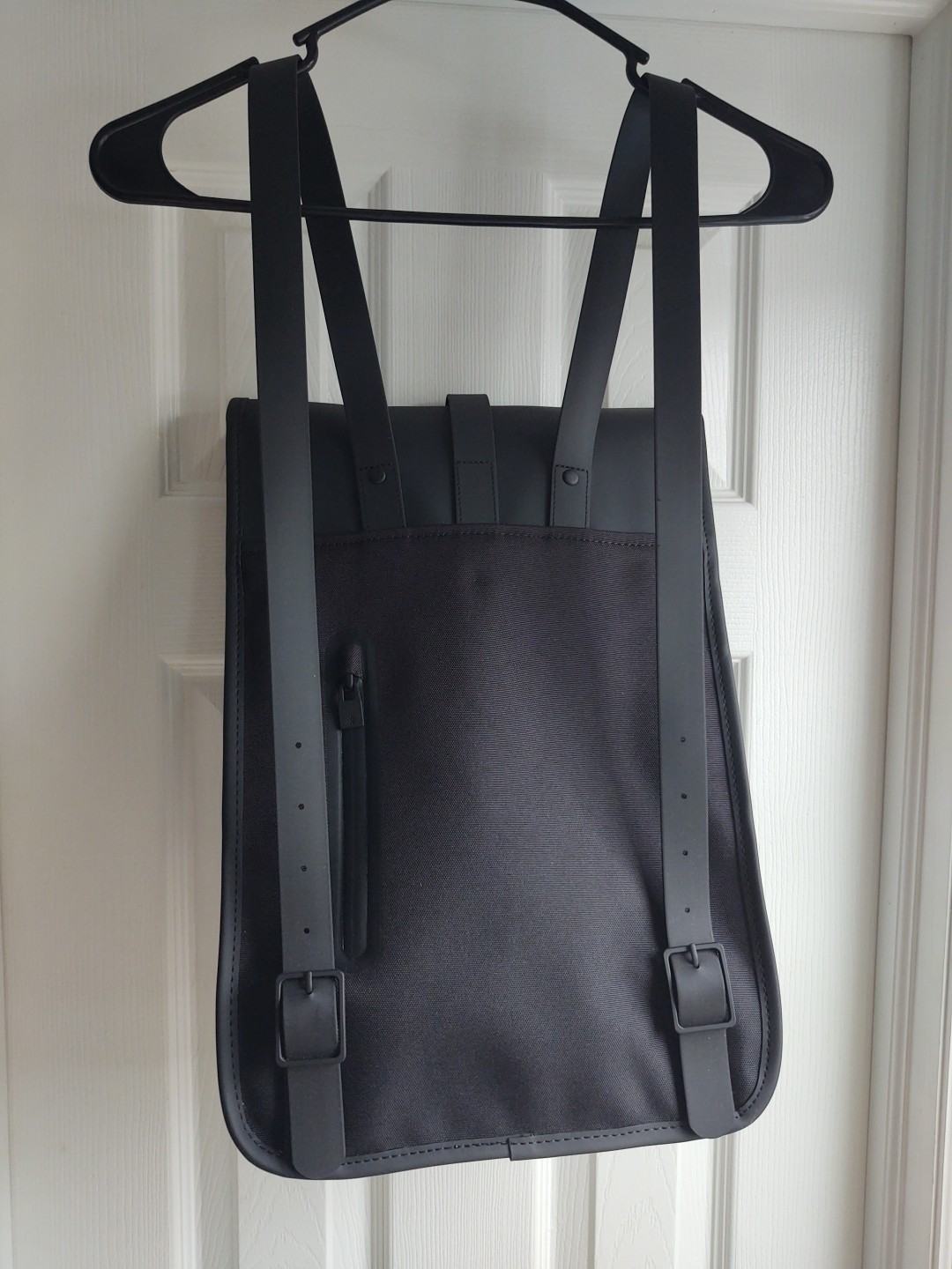 Rains Black Double Strap Messenger Backpack Travel Bag Fox Sports FIFA Water Res