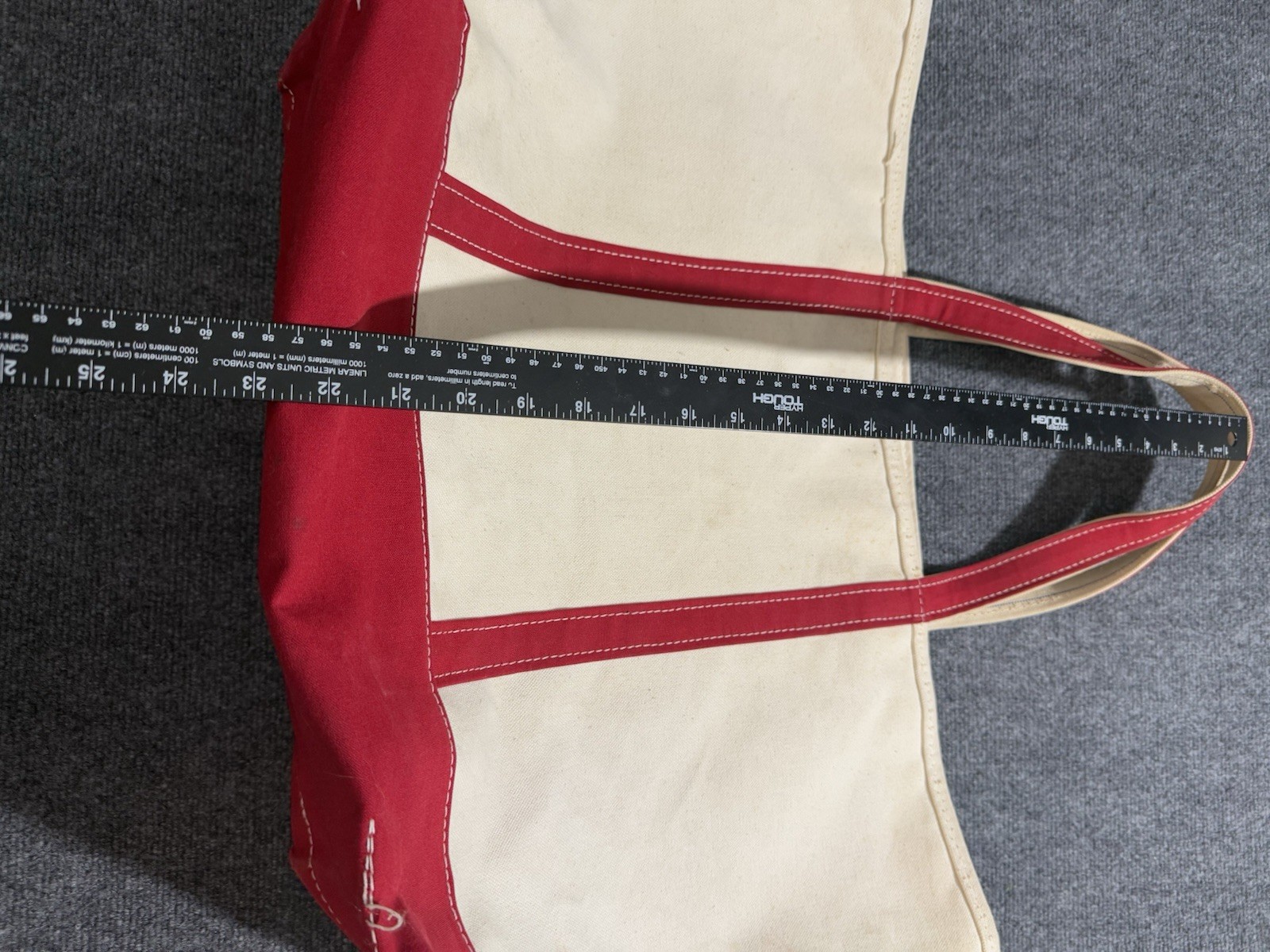 Vintage L.L. Bean Boat And Tote Bag Multi Color Canvas XL Zipper