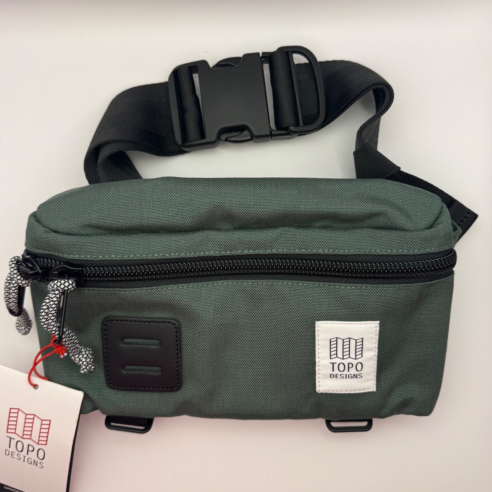 NEW Topo Designs Fanny Pack Belt Hip Waist Travel Bag Ripstop Nylon Forest/Black