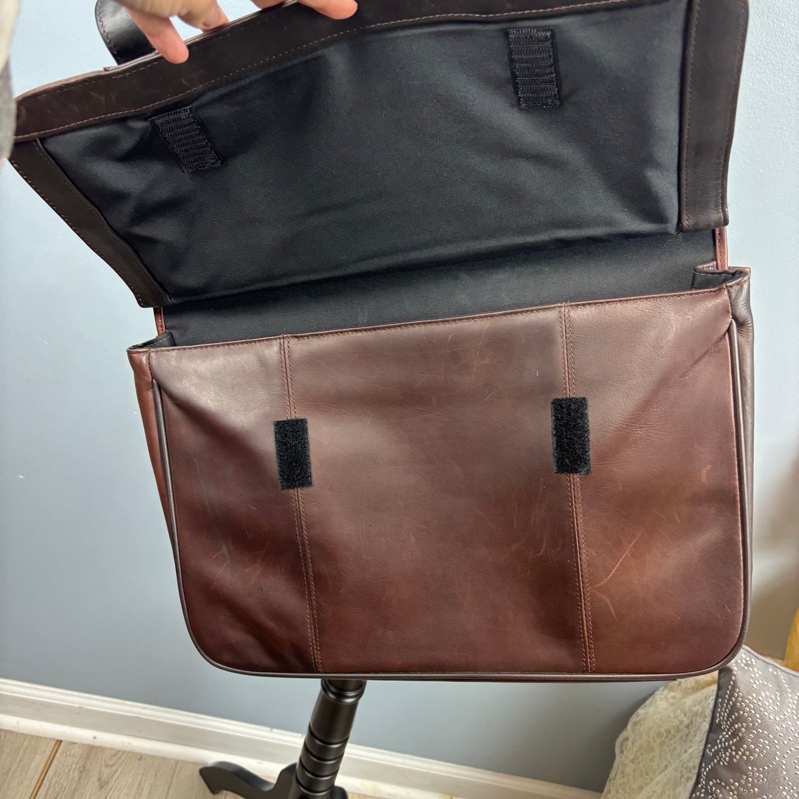 Samsonite Business Casual Series Leather Briefcase Messenger Bag Laptop Satchel