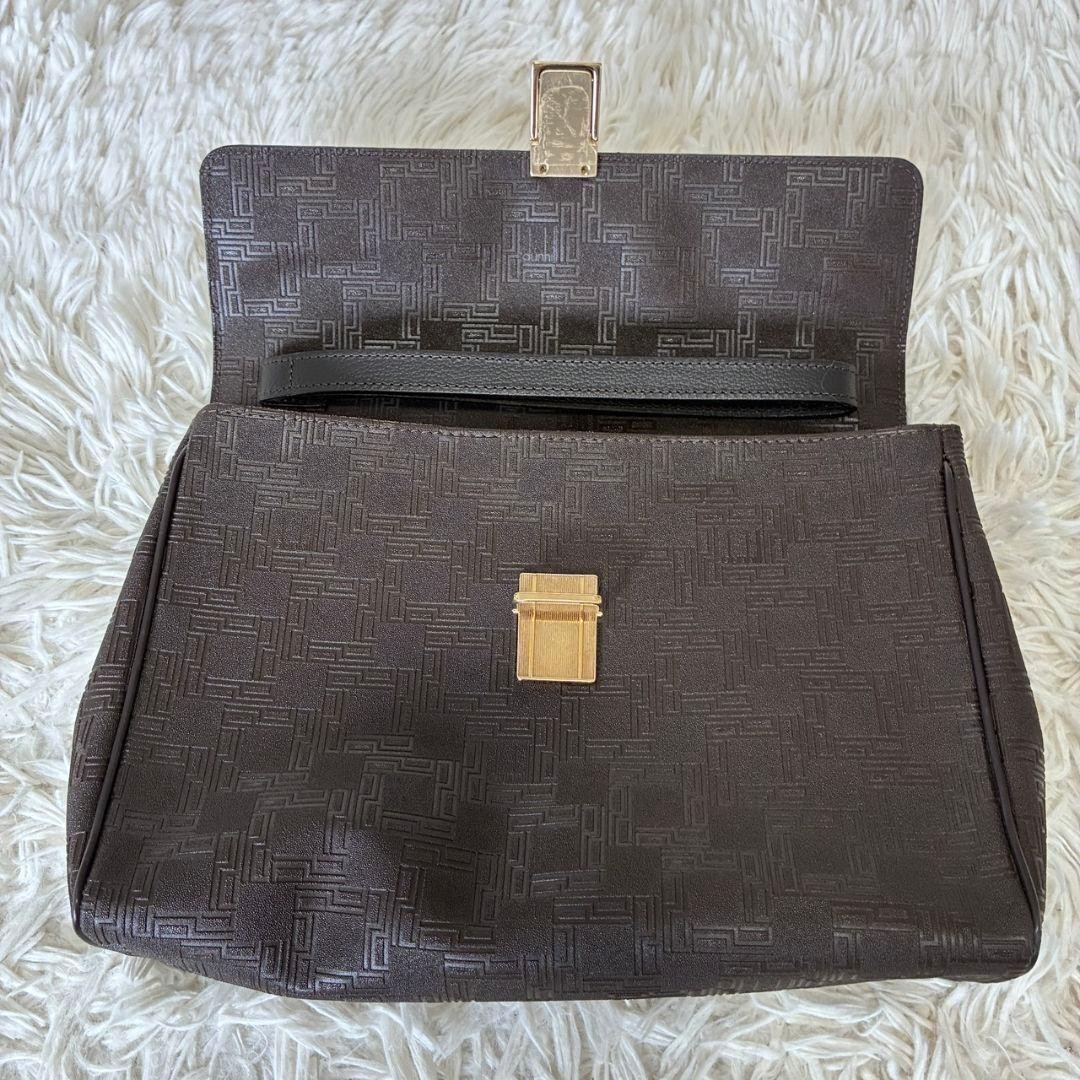 Dunhill Brown Leather Clutch Bag Men’s Vintage Formal Business Accessories