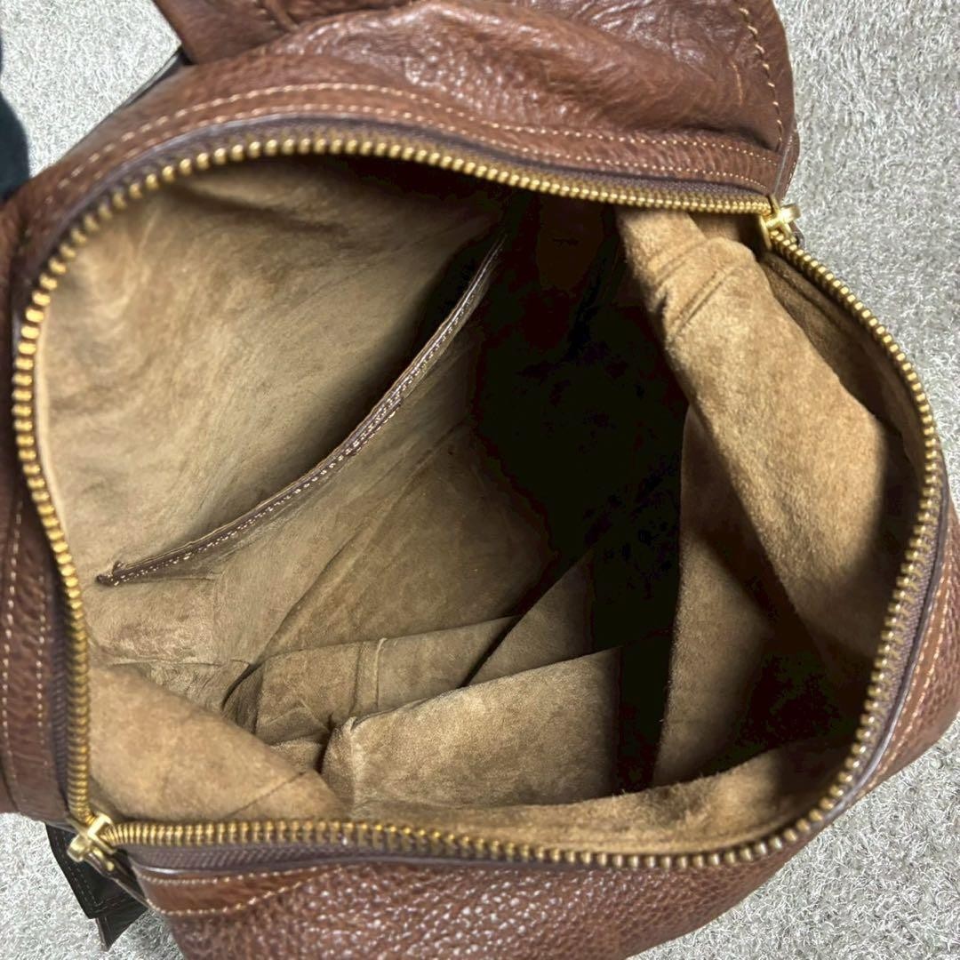 Tsuchiya Kaban Tone Oilnume Soft Medium Backpack Leather Brown