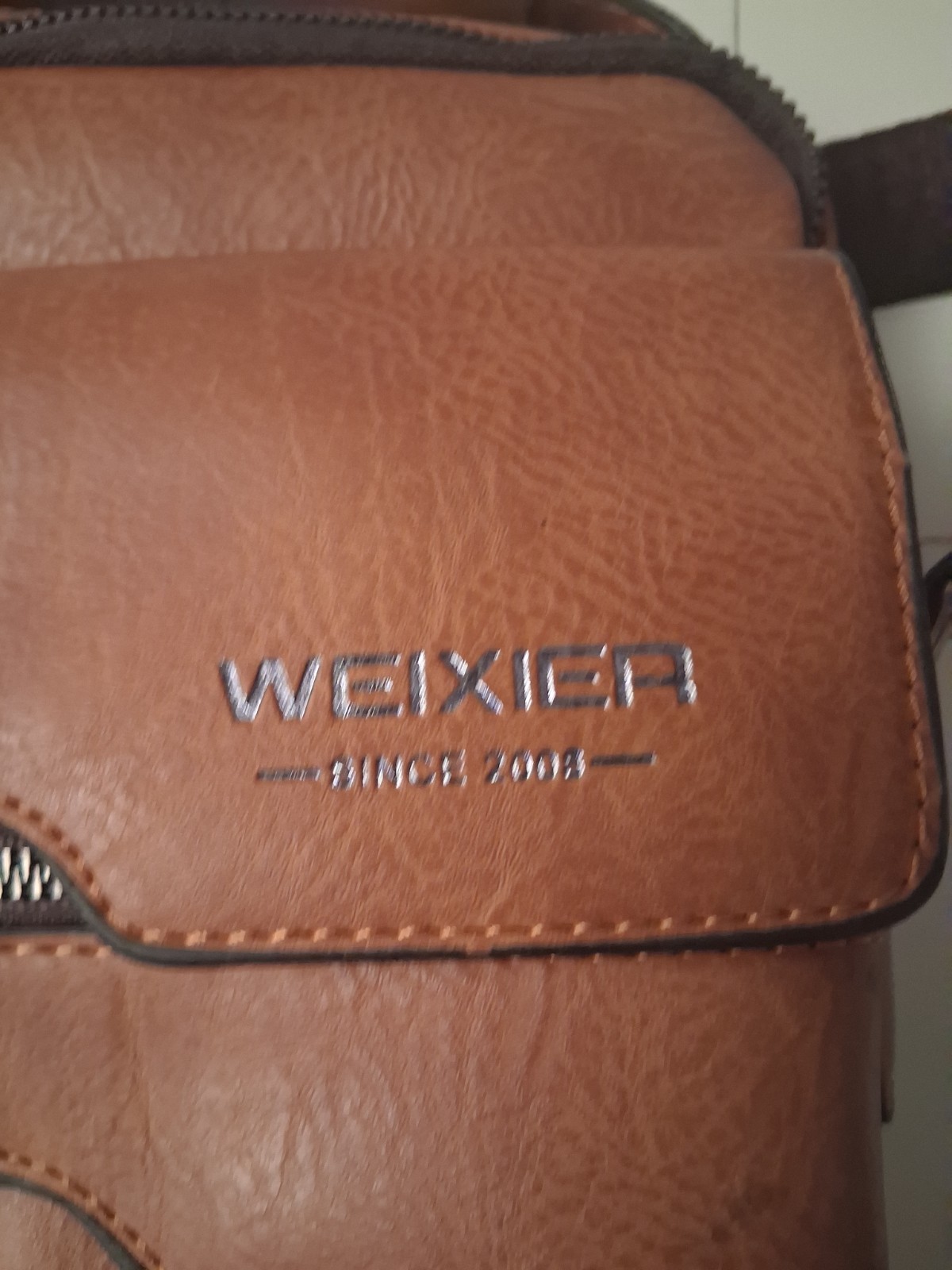 weixier crossbody bag men’s shoulder bag brown leather brand new
