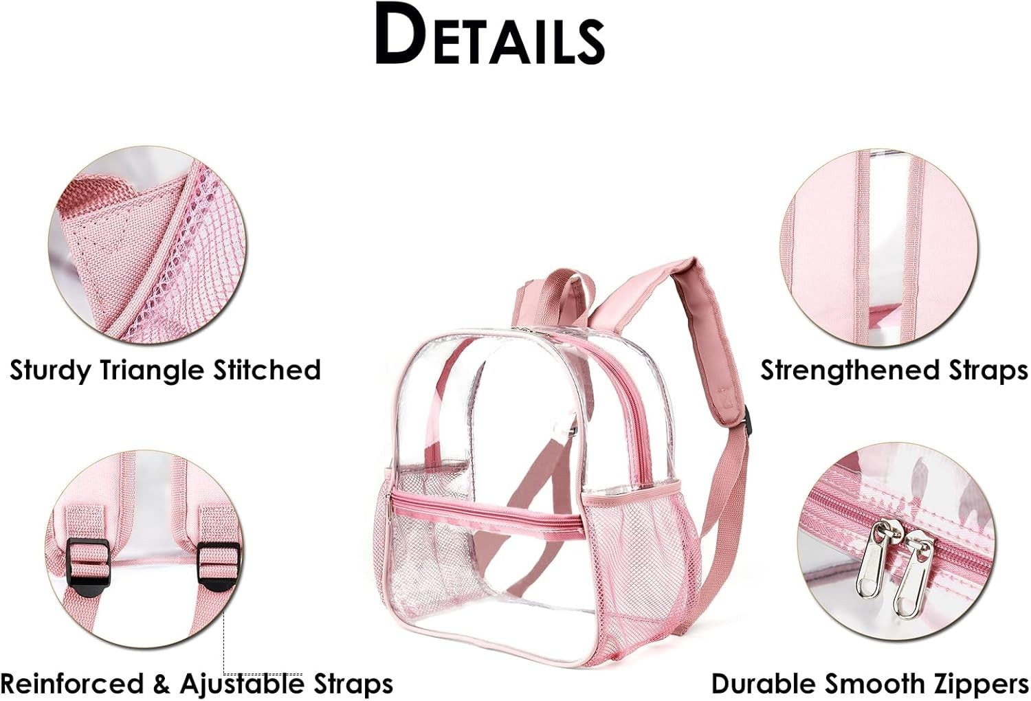 Clear Backpack Heavy Duty – Large Clear Backpacks for School See through Bookbag
