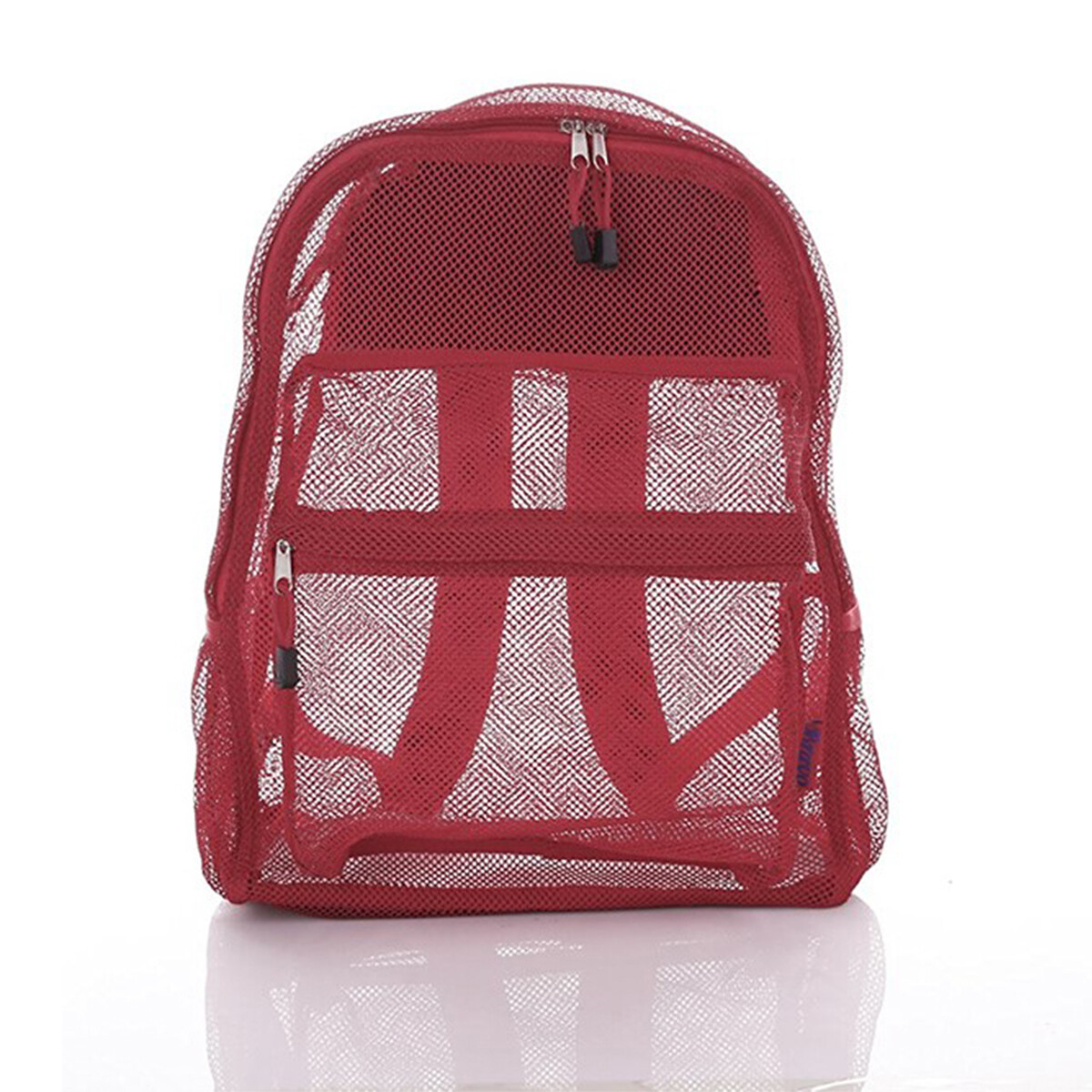 Semi-Transparent Mesh Backpack with Comfort Padded Straps, Black