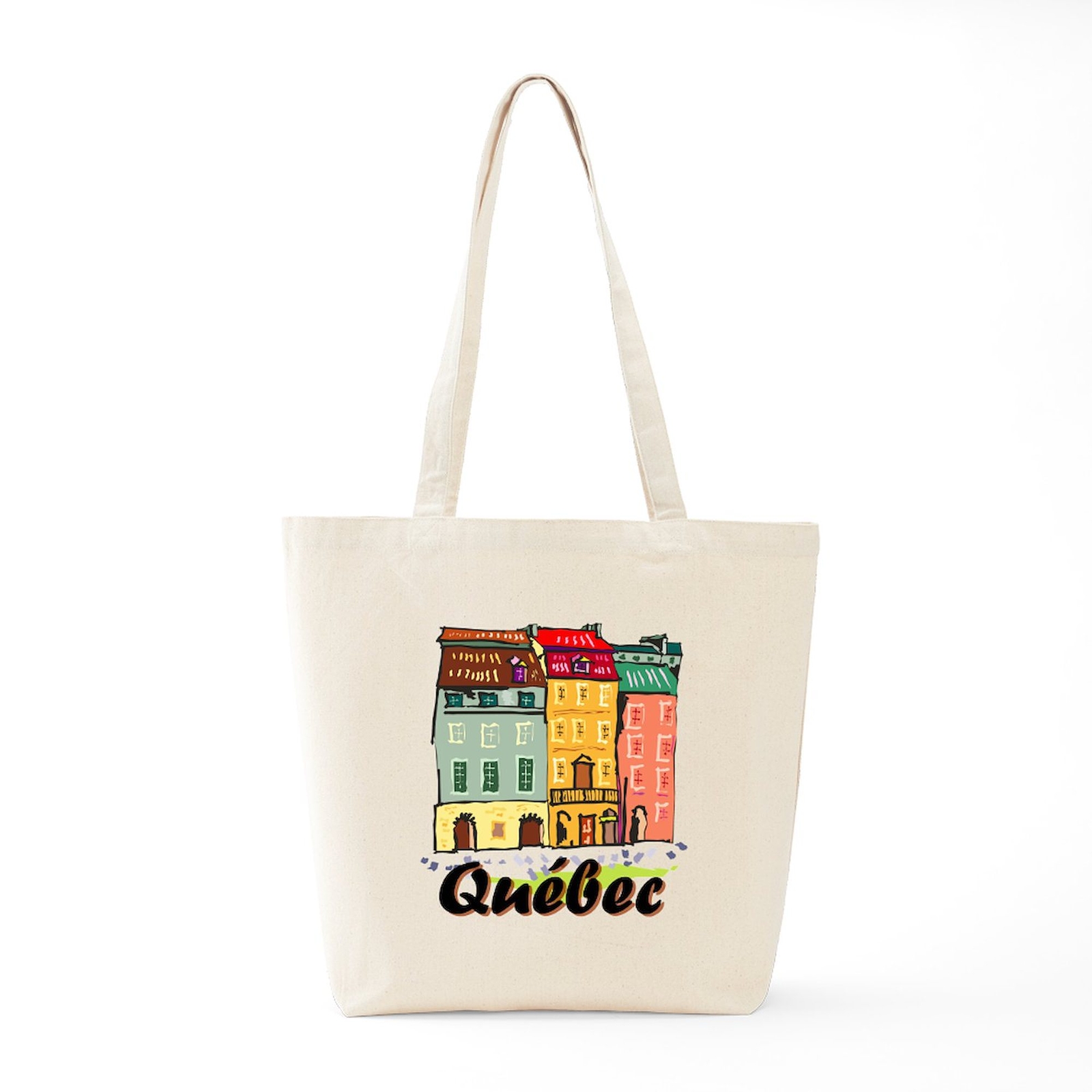 CafePress Quebec City Natural Canvas Tote Bag, Cloth Shopping Bag (472312847)