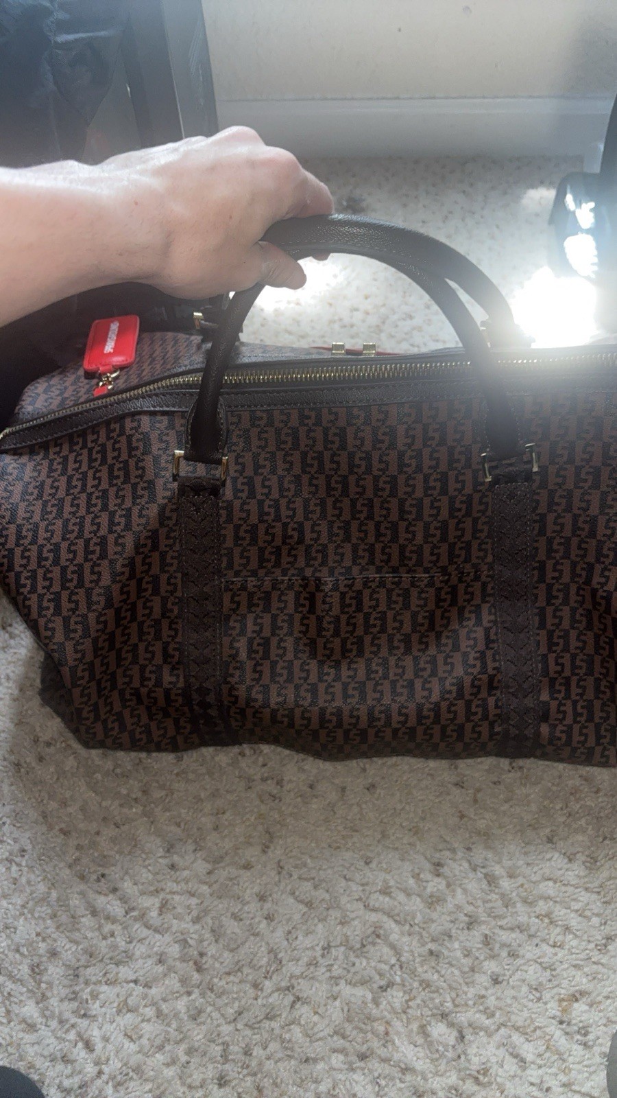 Sprayground Duffel Bag – Money Check Zippered