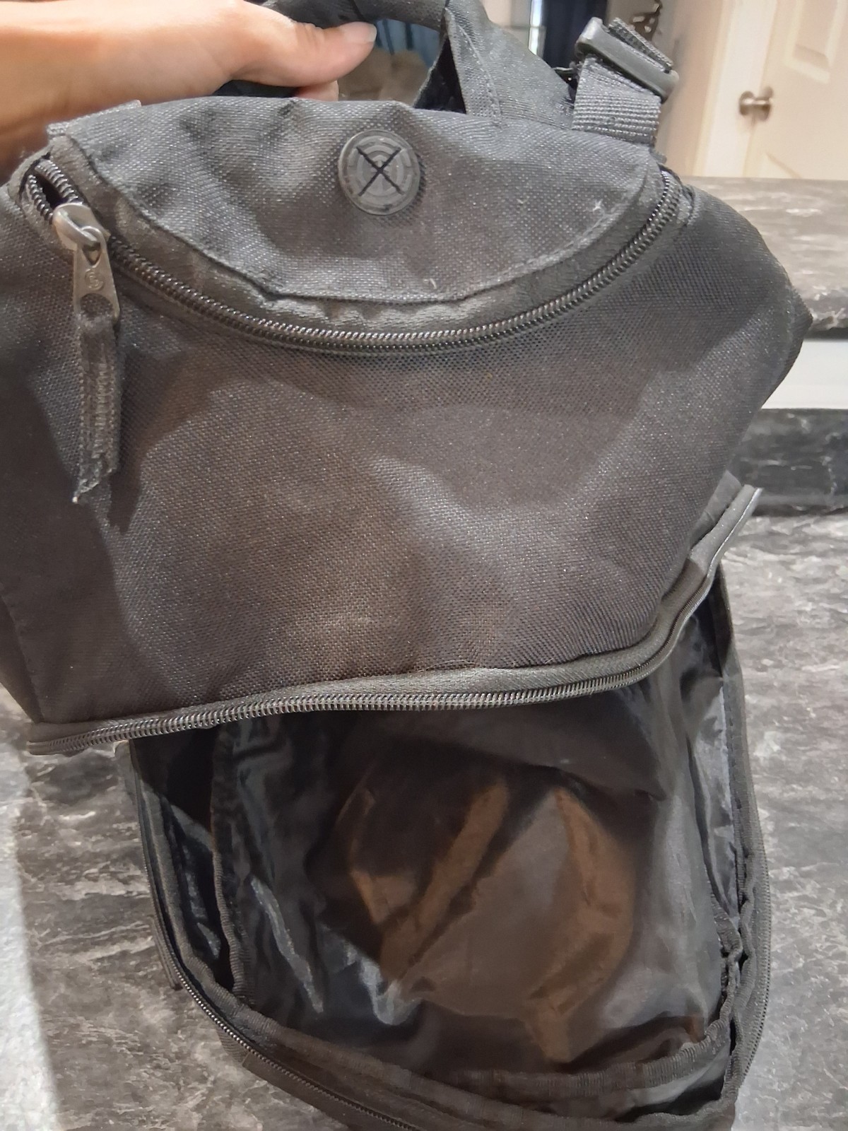 Vintage Element Black Mohave Skateboard Backpack Bag Rasta Logo USED