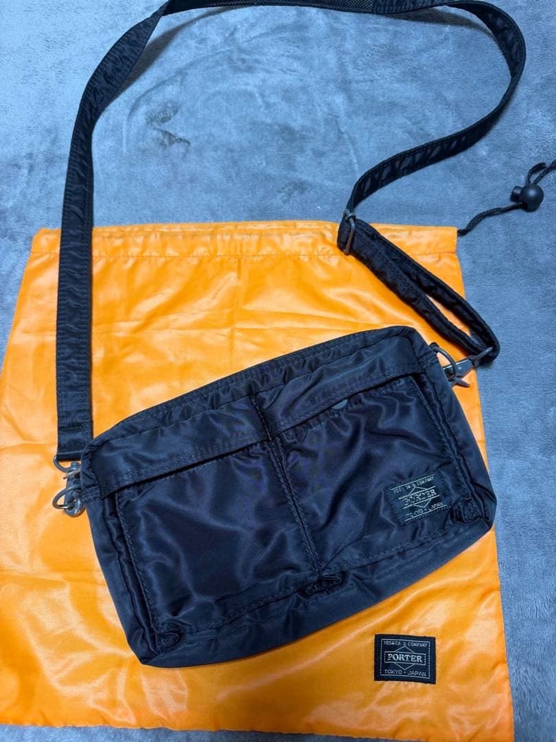 Authentic PORTER Yoshida Bag TANKER Shoulder Bag Nylon Black 28cm x 20cm x 11cm