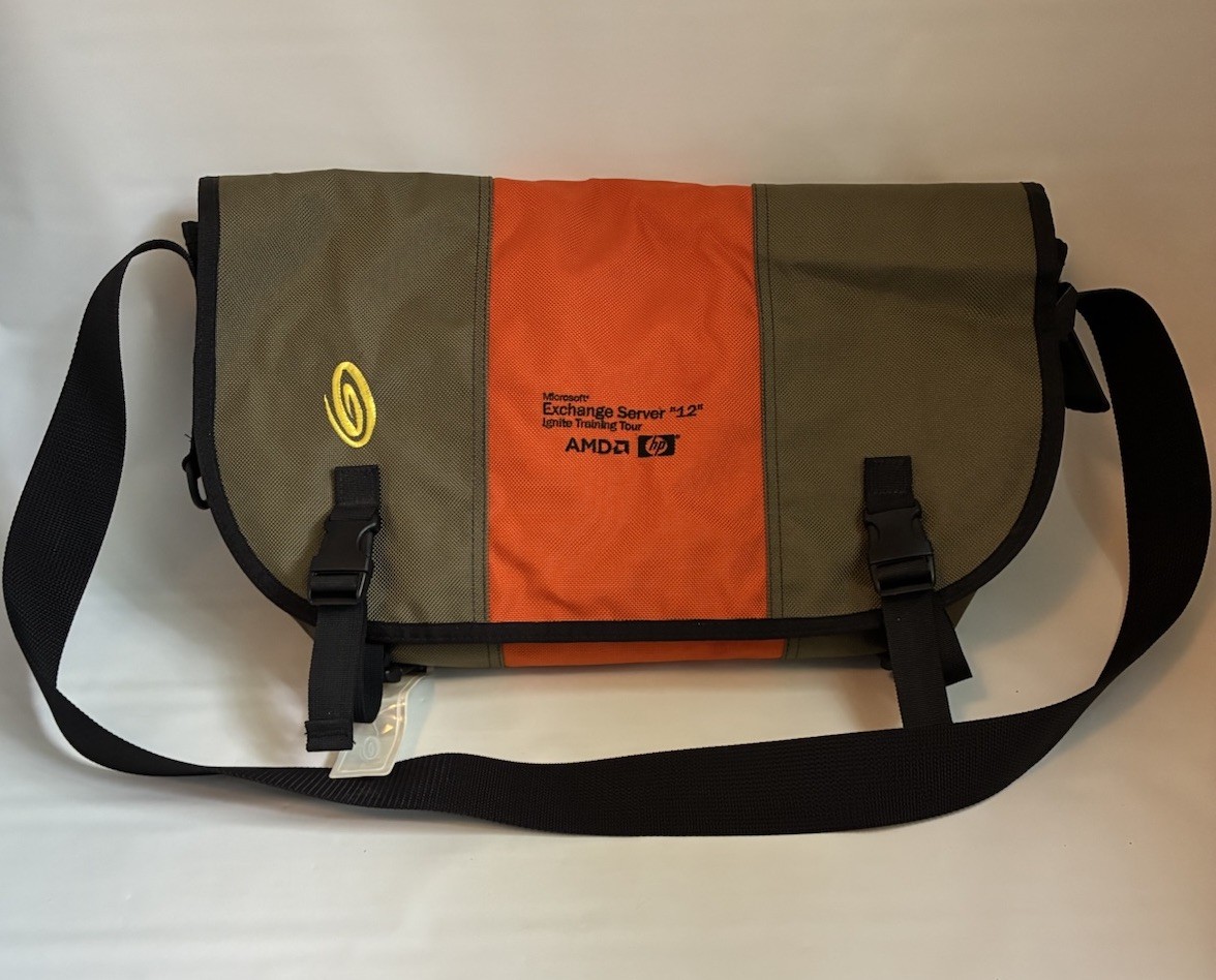 Timbuk2 Classic Messenger Bag Large 19x15x5 Crossbody Microsoft olive orange