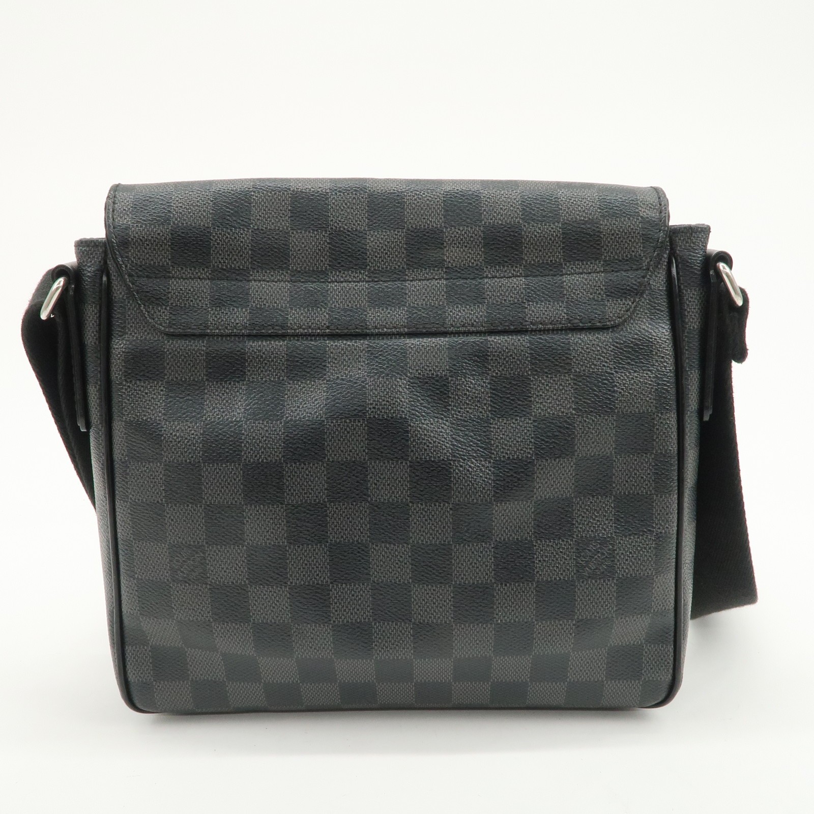 Louis Vuitton Damier Graphite District PM Shoulder Bag Noir N41260 Auth Used F/S