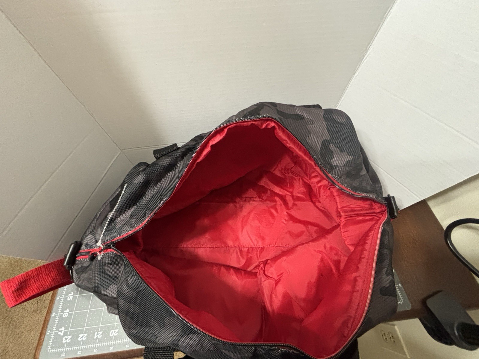 Polo Ralph Lauren Duffle Bag Black Gray Camo Red Pony Travel Gym Overnight Bag