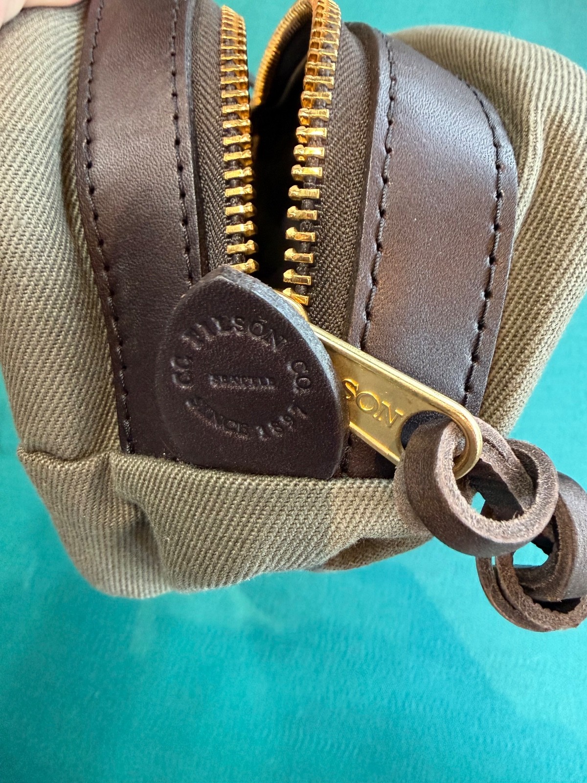 FILSON RUGGED TWILL TRAVEL DOPP KIT #11070218 Otter Green 2nd