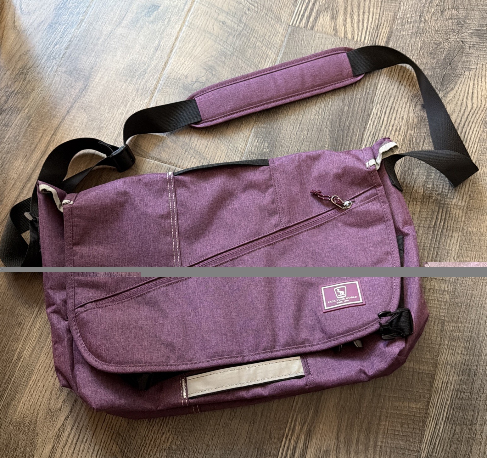 OIWAS Messenger Bag Satchel Canvas 15 Inch Laptop Shoulder Briefcase Purple,Huge
