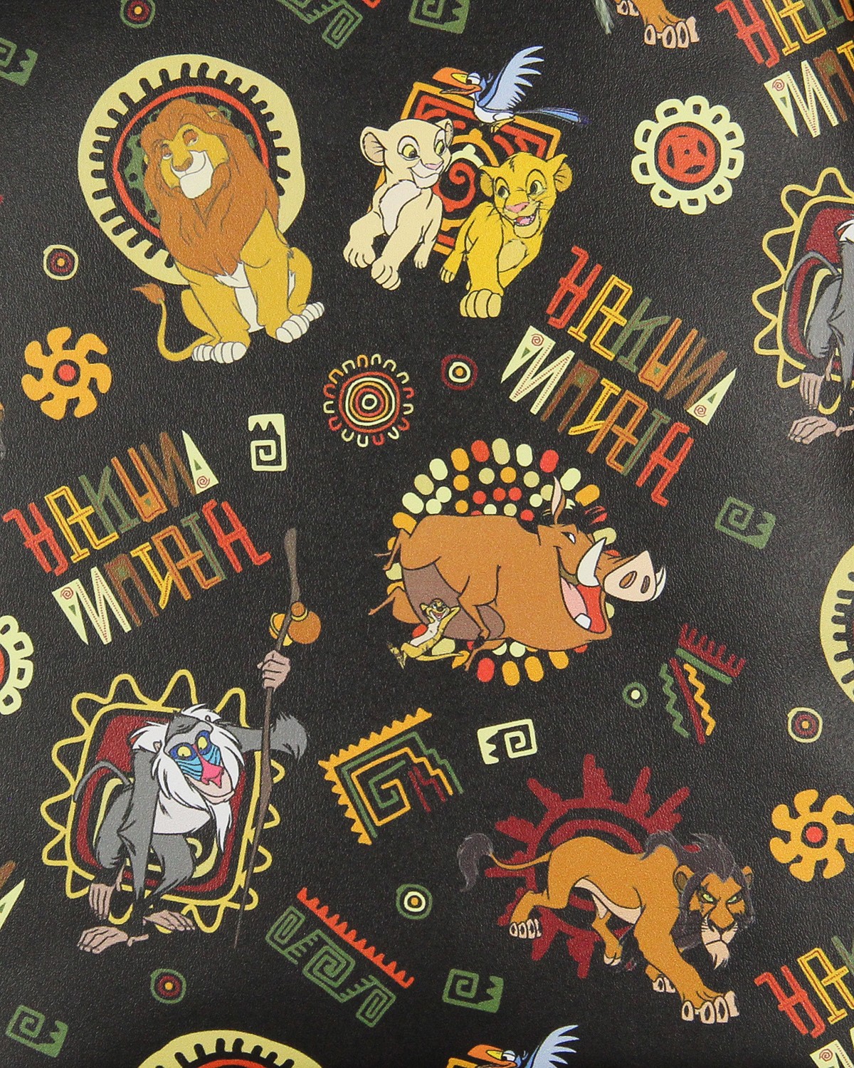 Loungefly Disney Lion King Multi-Character Tribal Patterns Mini Backpack 11″