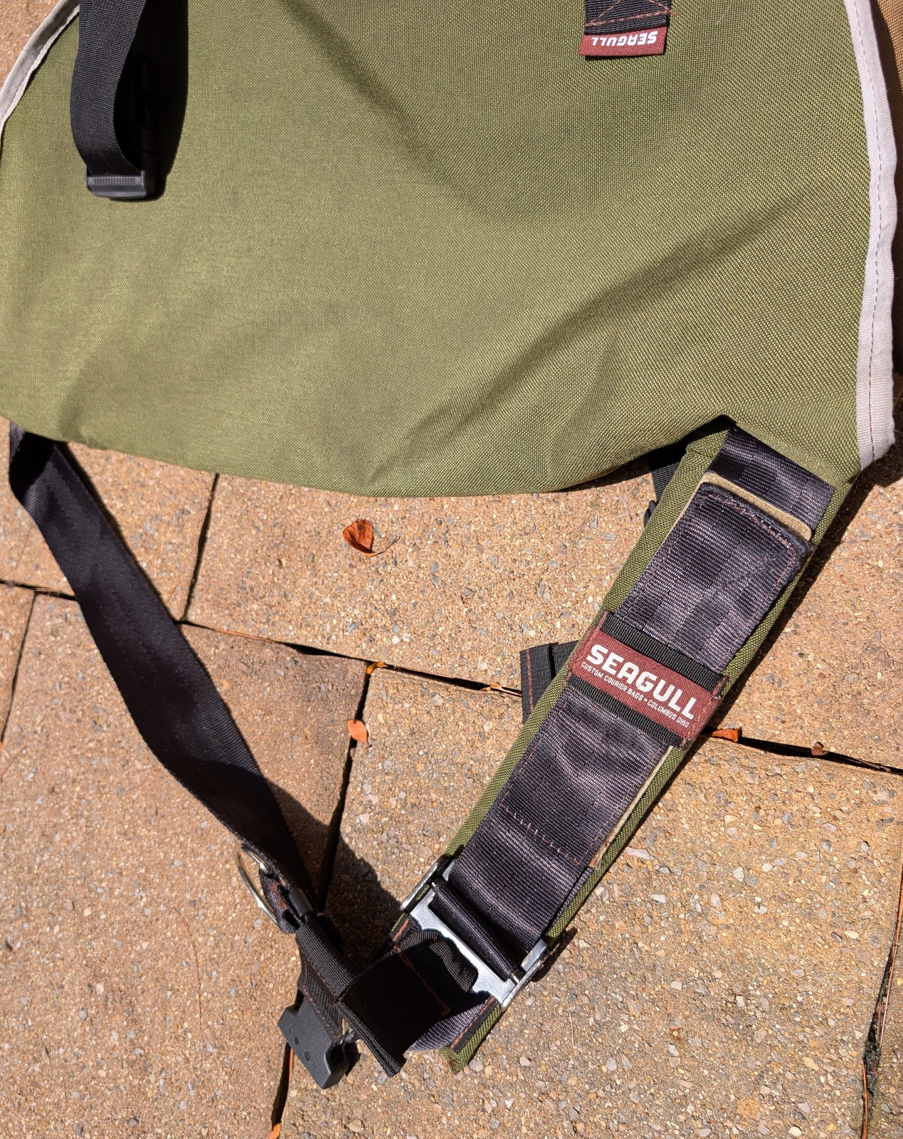 Vintage Seagull Custom Courier Messenger Bag- Handmade in Columbus, OH 23″x12″x7